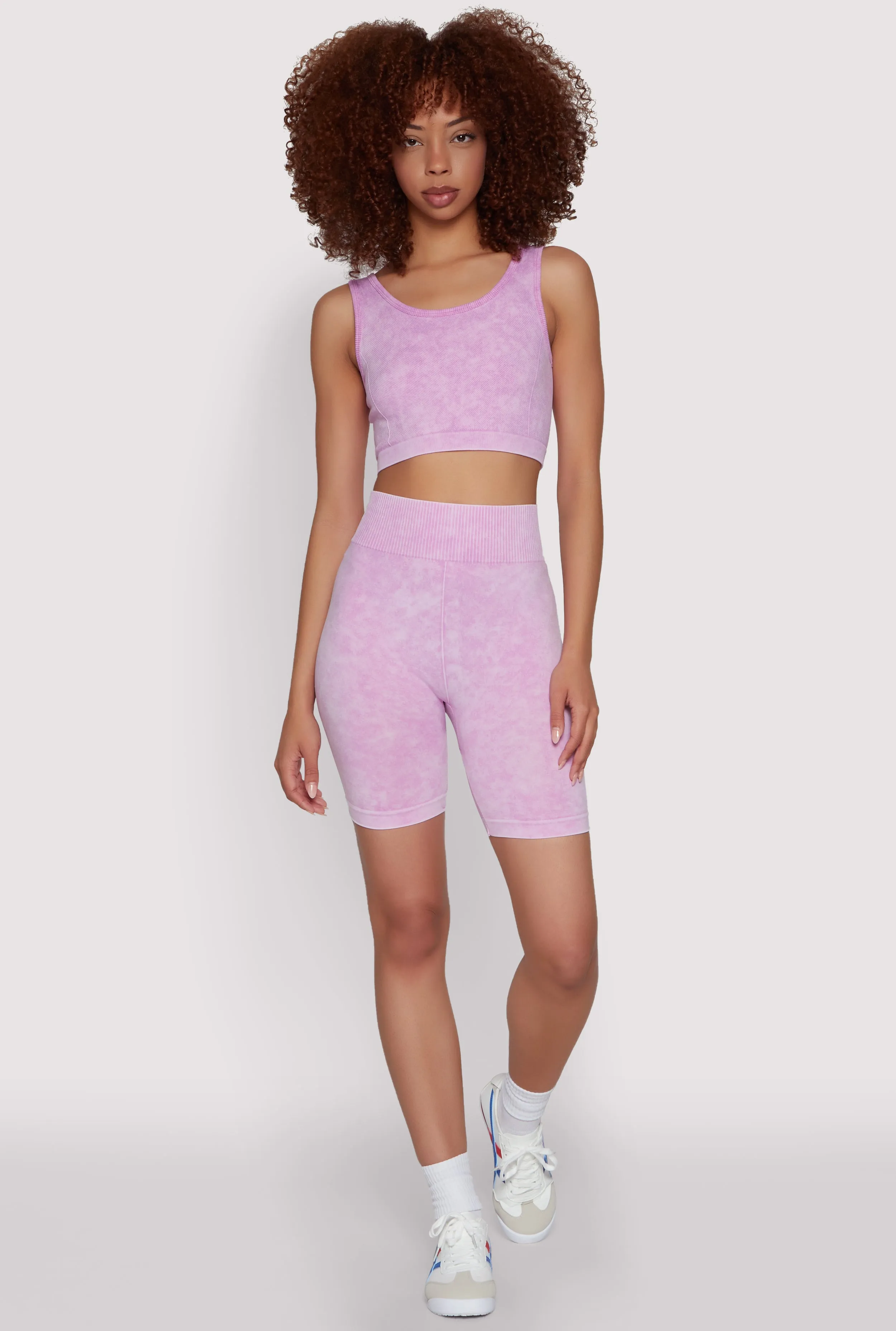 Seamless Mineral Wash Cropped Tank Top sold by Rainbow product image thumbnail 3