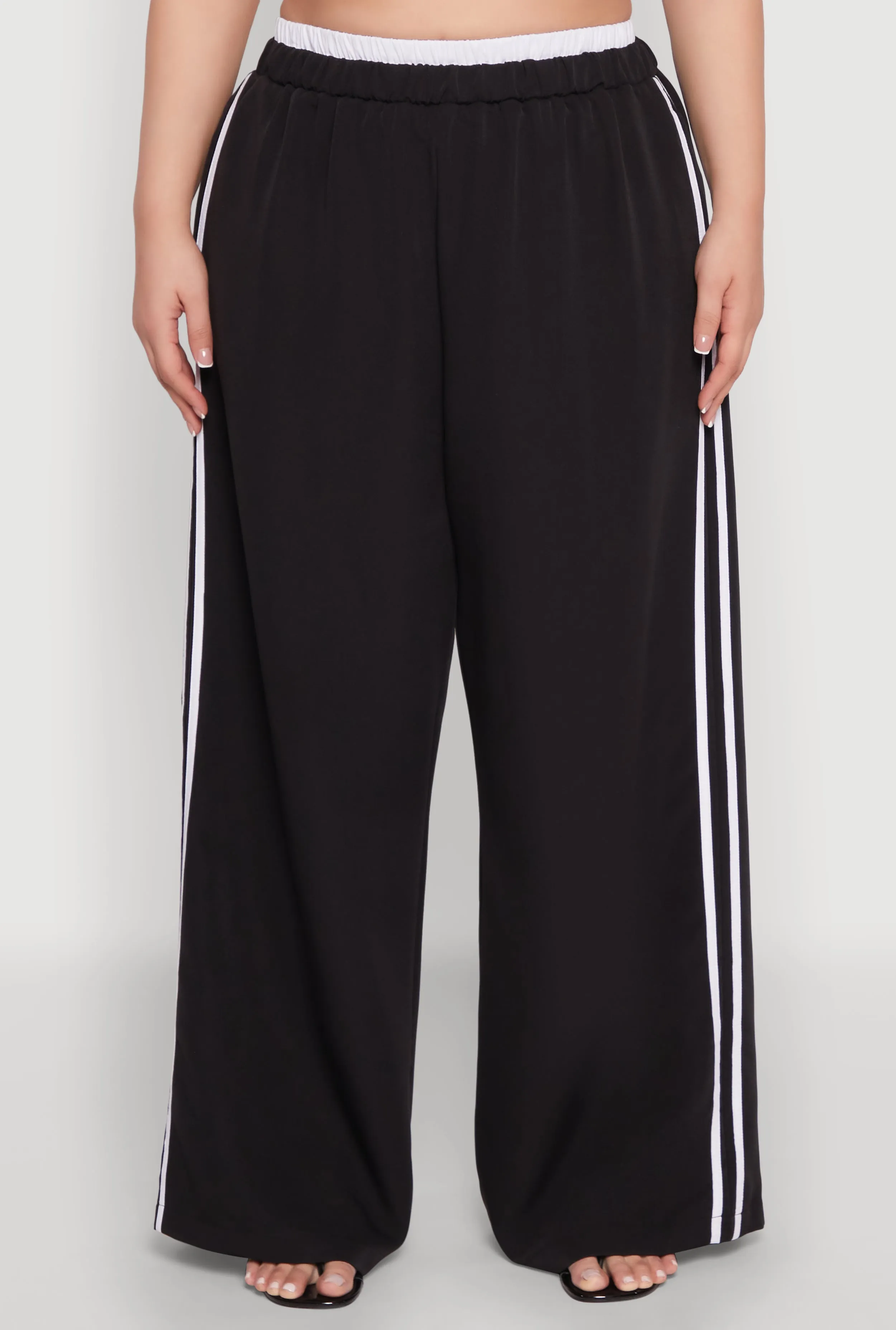 Plus Size Varsity Stripe Wide Leg Pants sold by Rainbow product image thumbnail 3