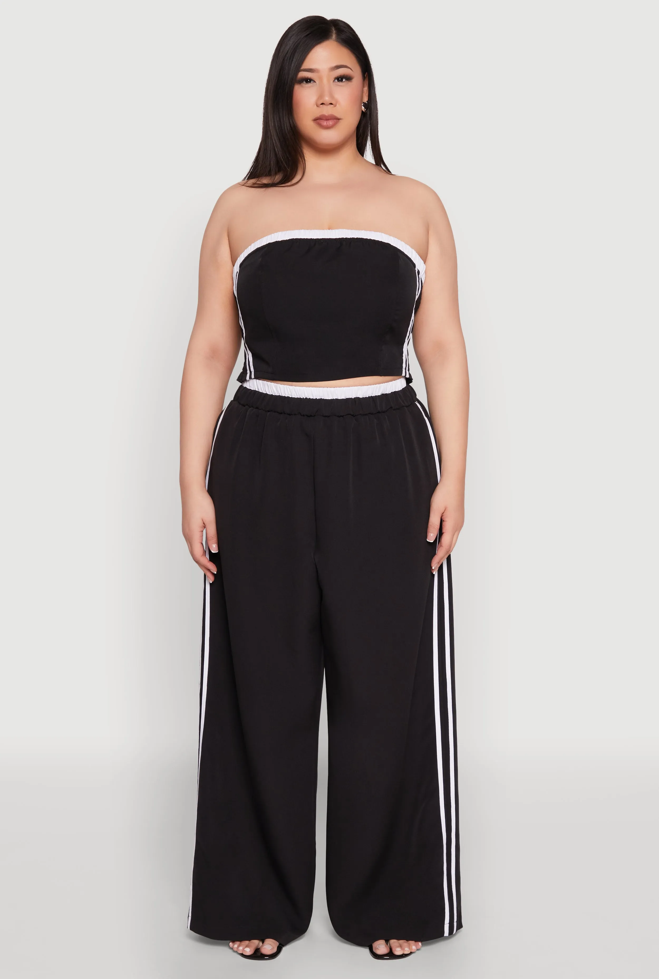 Plus Size Varsity Stripe Wide Leg Pants sold by Rainbow product image thumbnail 2