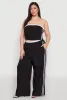 Plus Size Varsity Stripe Tube Top sold by Rainbow