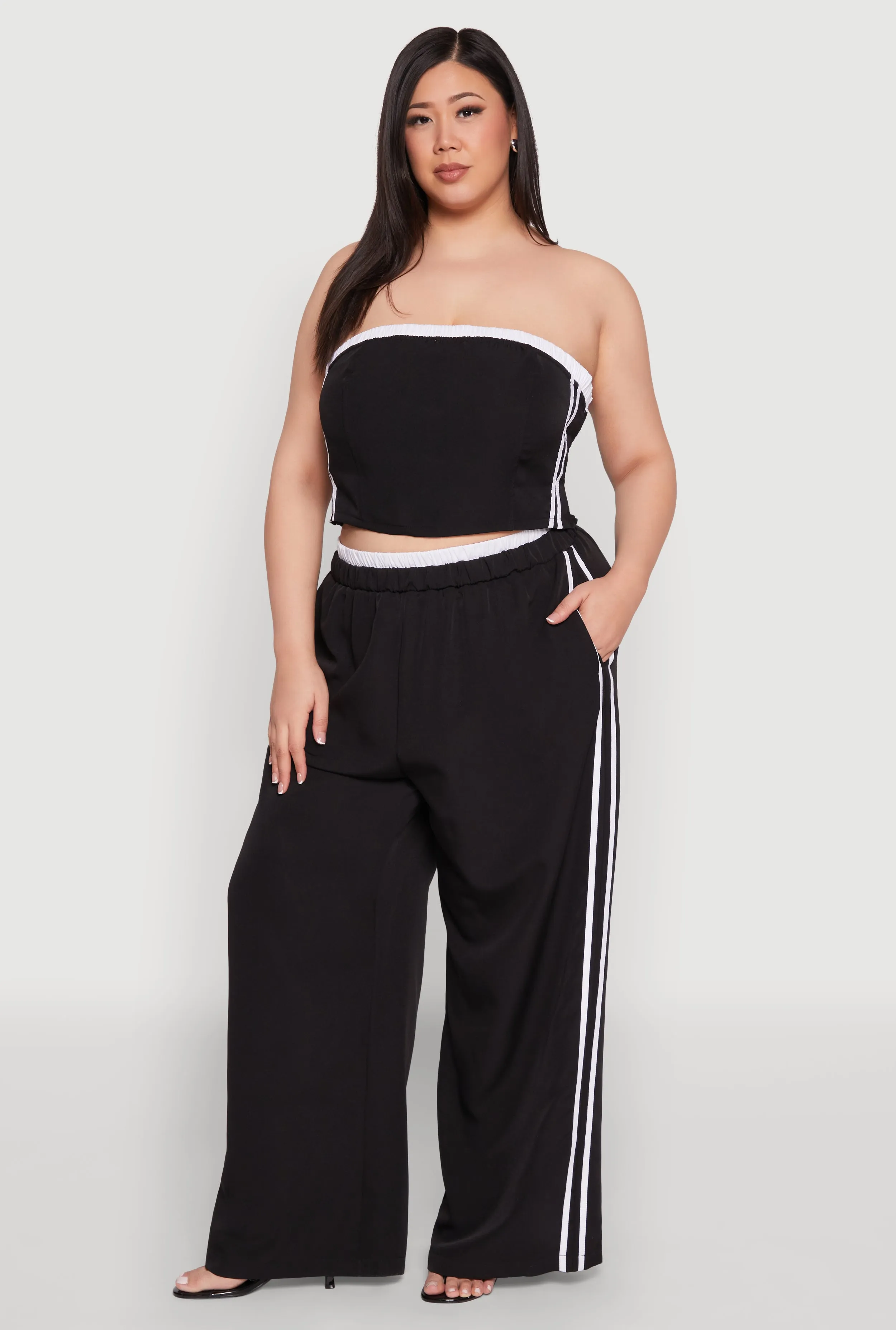 Plus Size Varsity Stripe Tube Top sold by Rainbow product image thumbnail 2