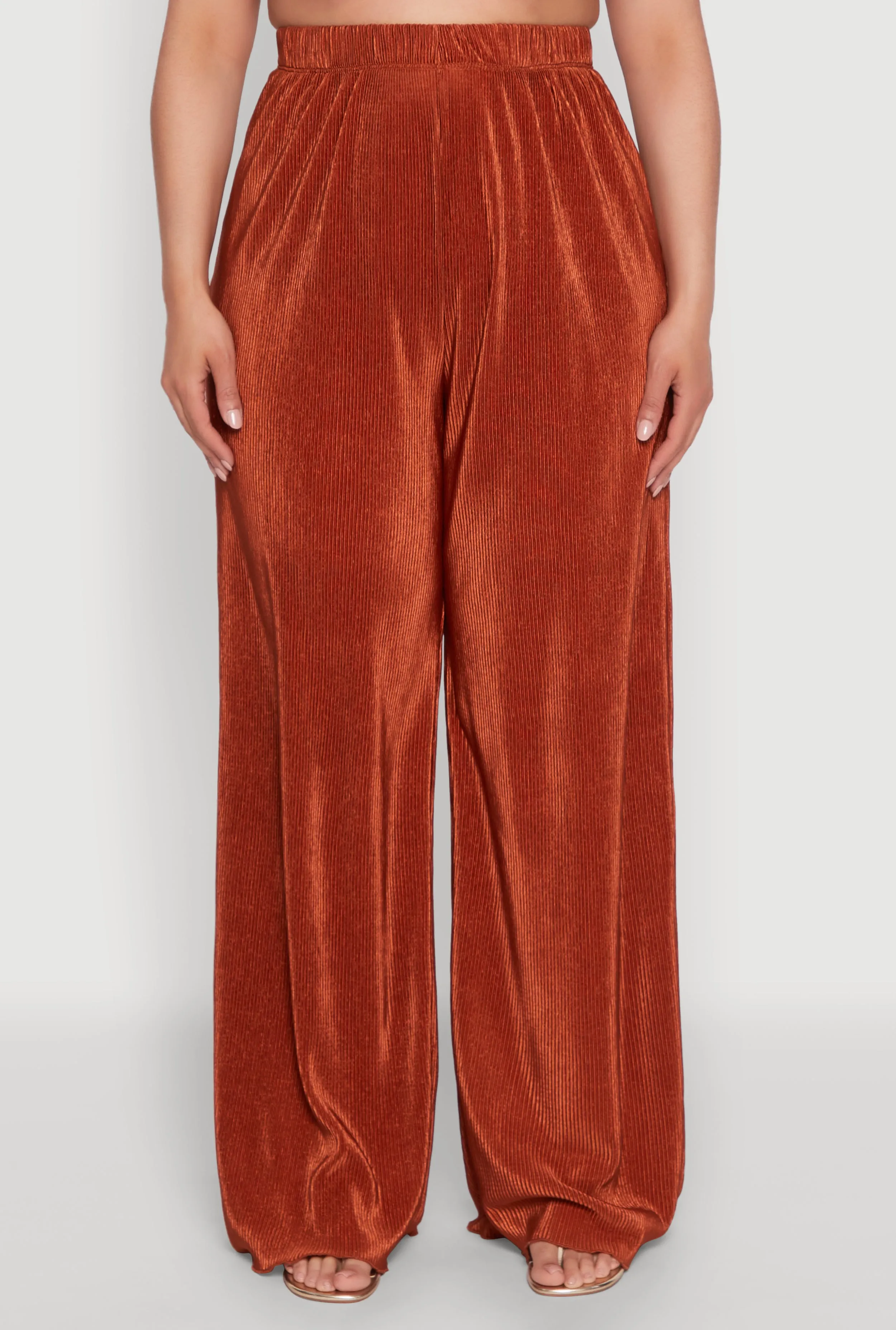 Plus Size Plisse Palazzo Pants sold by Rainbow product image thumbnail 3