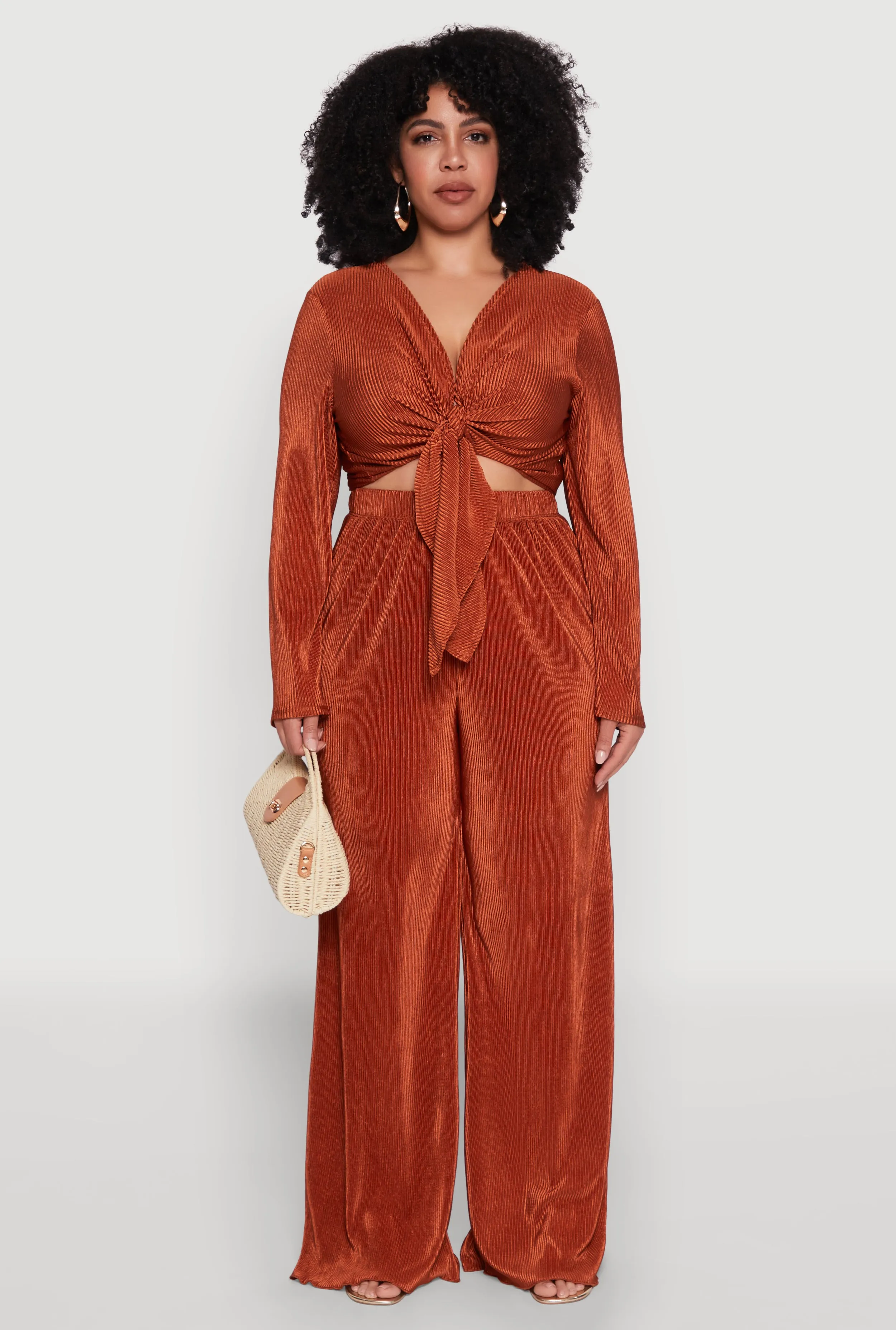 Plus Size Plisse Palazzo Pants sold by Rainbow product image thumbnail 2