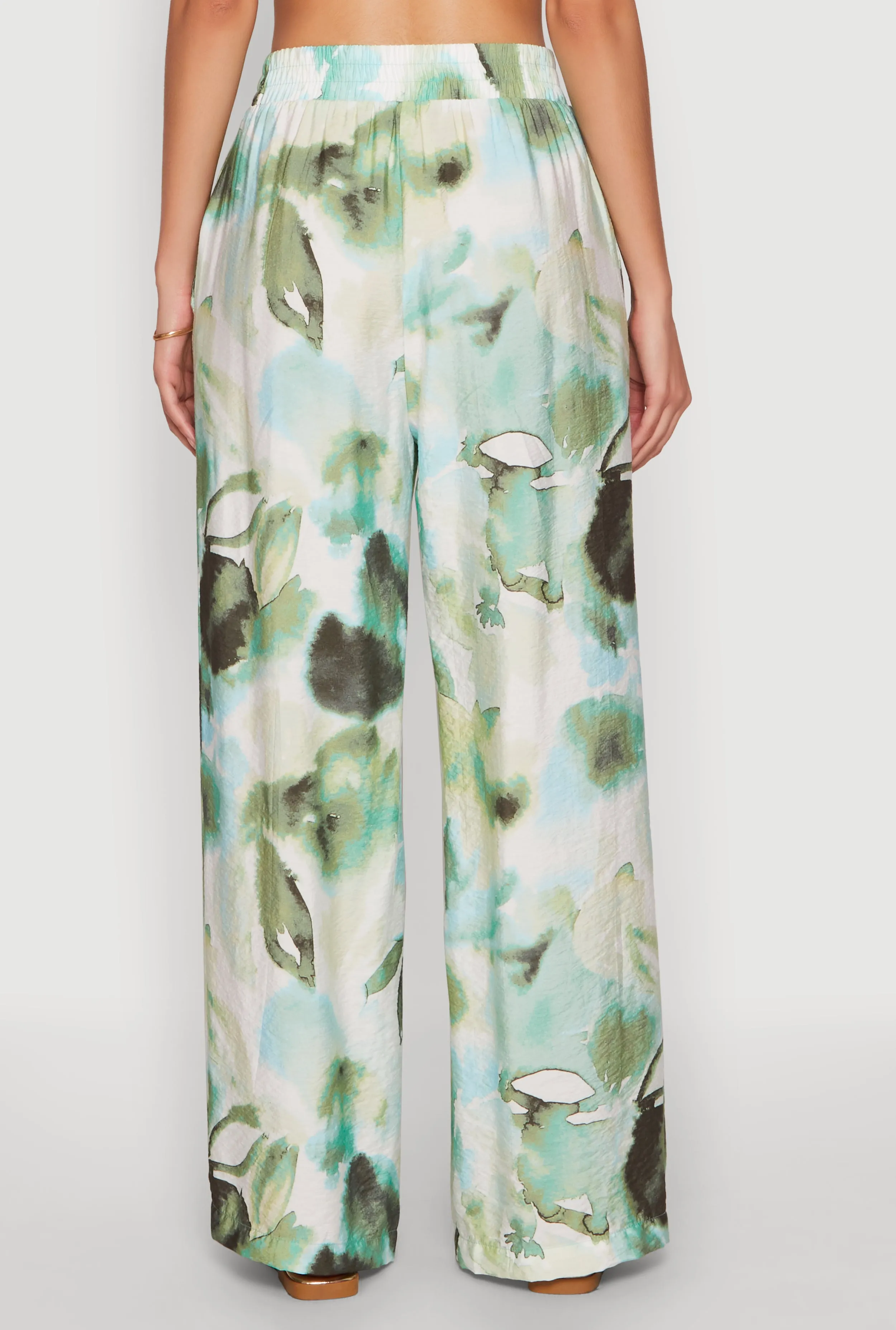 Abstract Leaf Print Wide Leg Pants sold by Rainbow product image thumbnail 5