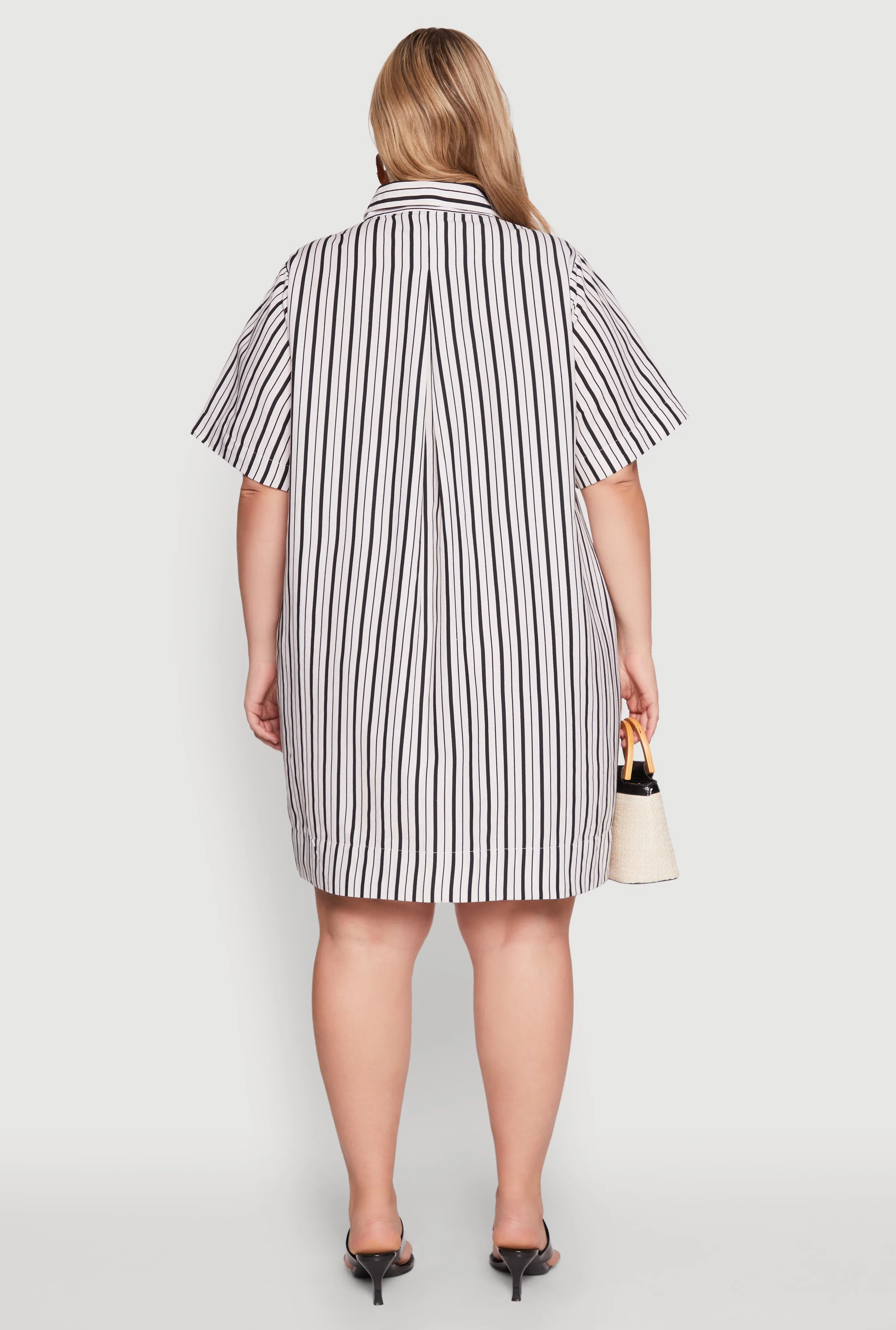 Plus Size Striped Short Sleeve Dress sold by Rainbow product image thumbnail 5