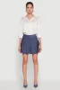 Chambray High Waisted Pleated Skirt sold by Rainbow
