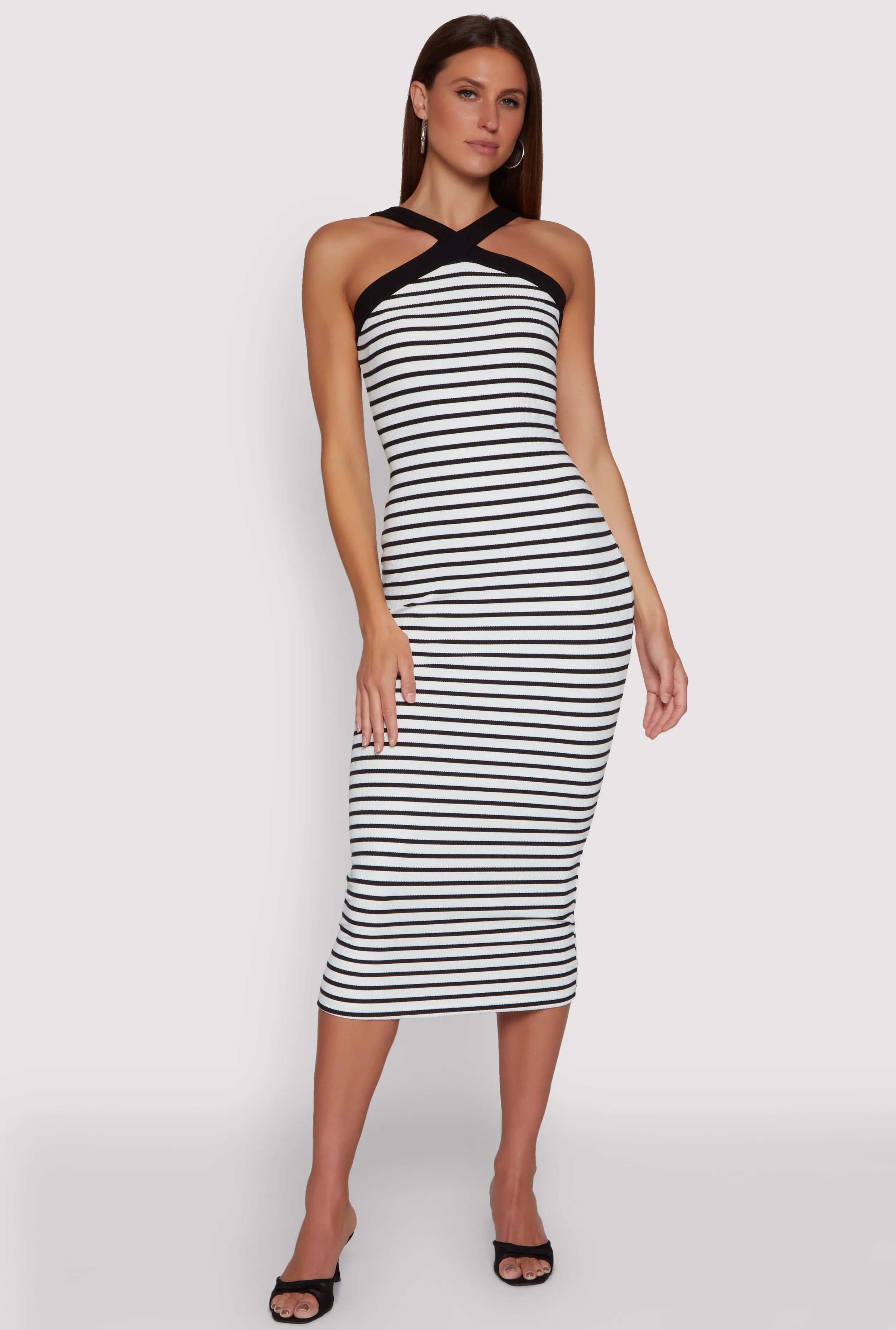 Iris Striped Halter Midi Dress sold by Rainbow product image thumbnail 2