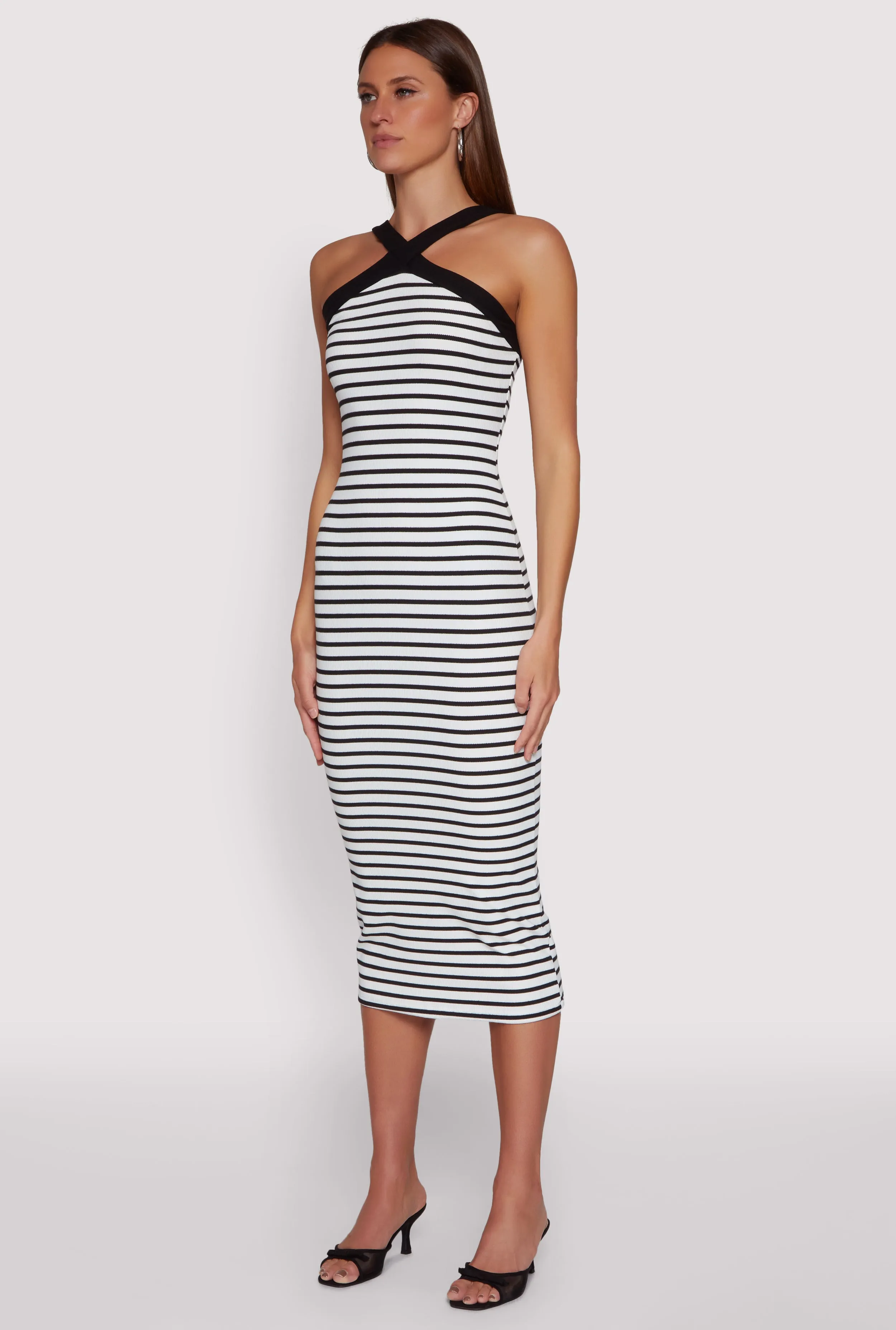 Iris Striped Halter Midi Dress sold by Rainbow product image thumbnail 3