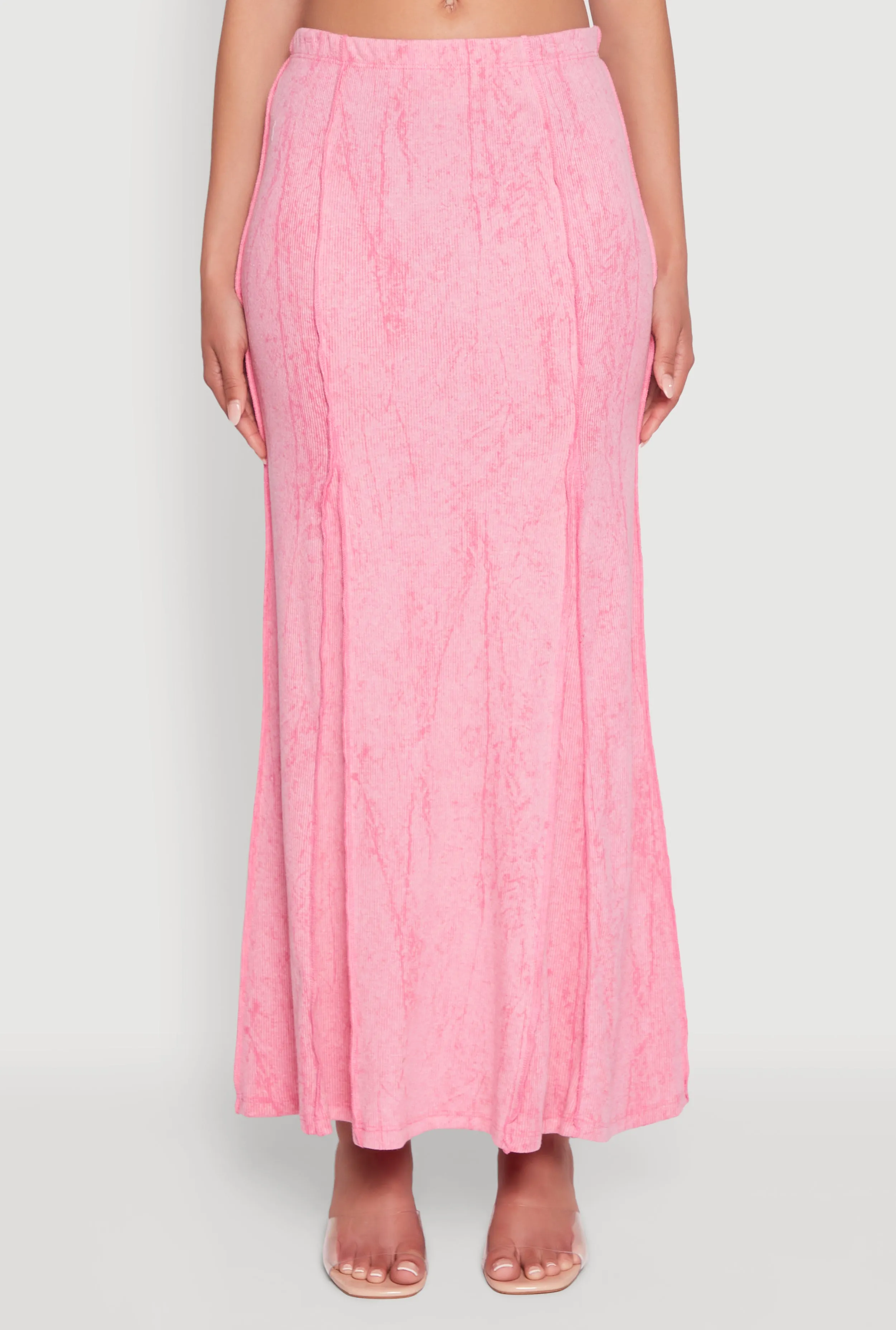 Mineral Wash Pintuck Maxi Skirt sold by Rainbow product image thumbnail 3