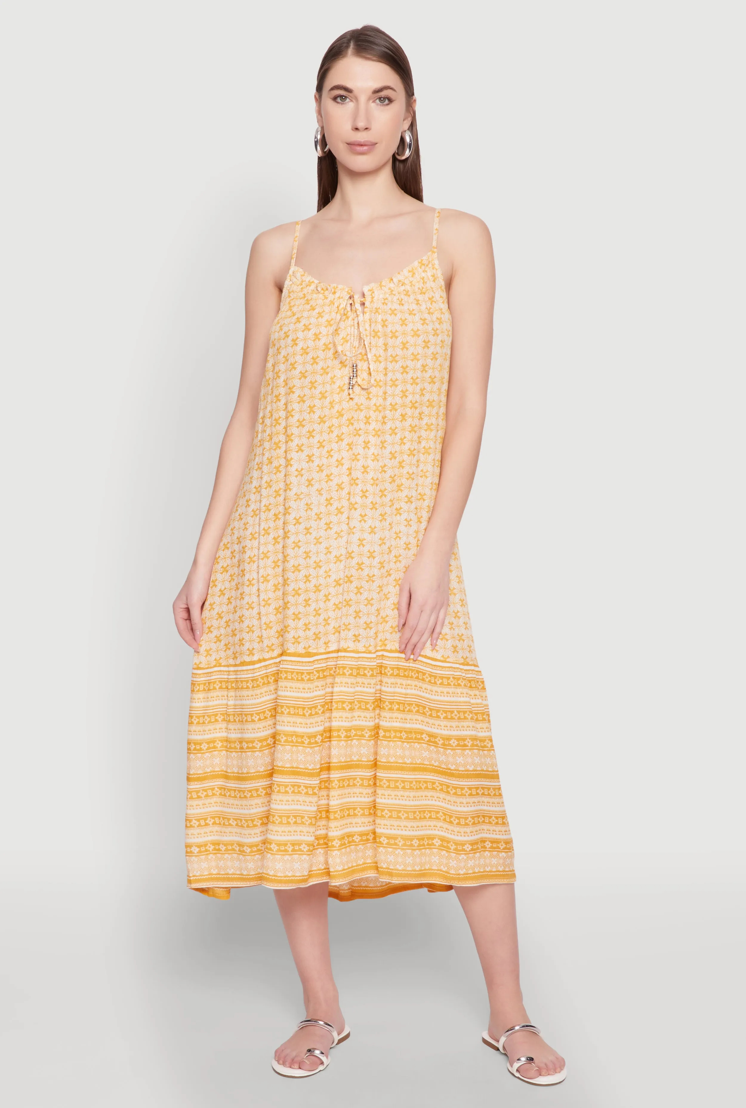 Border Print Midi Dress sold by Rainbow