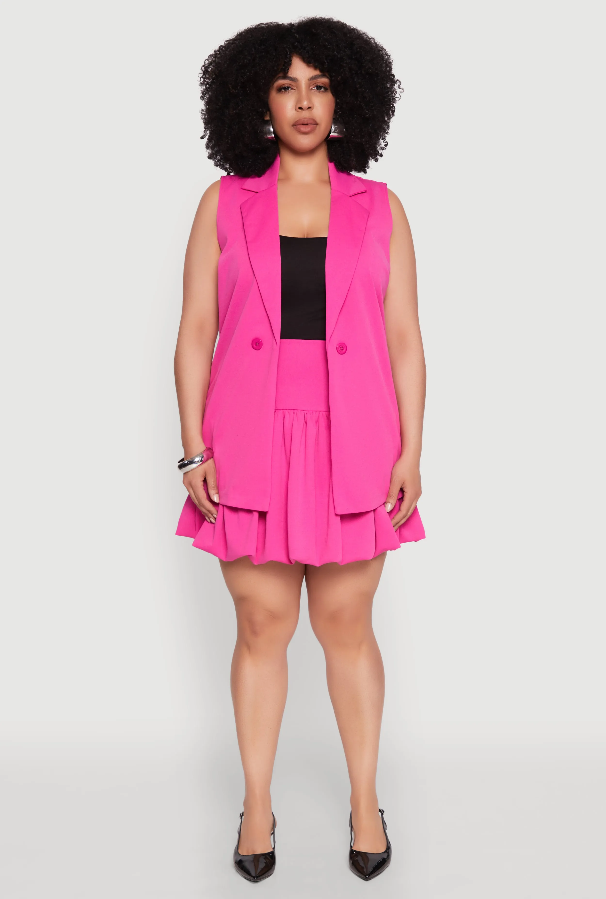 Plus Size Crepe Knit Bubble Skirt sold by Rainbow product image thumbnail 2