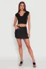 Daisy Frayed Hem Denim Cargo Skirt sold by Rainbow