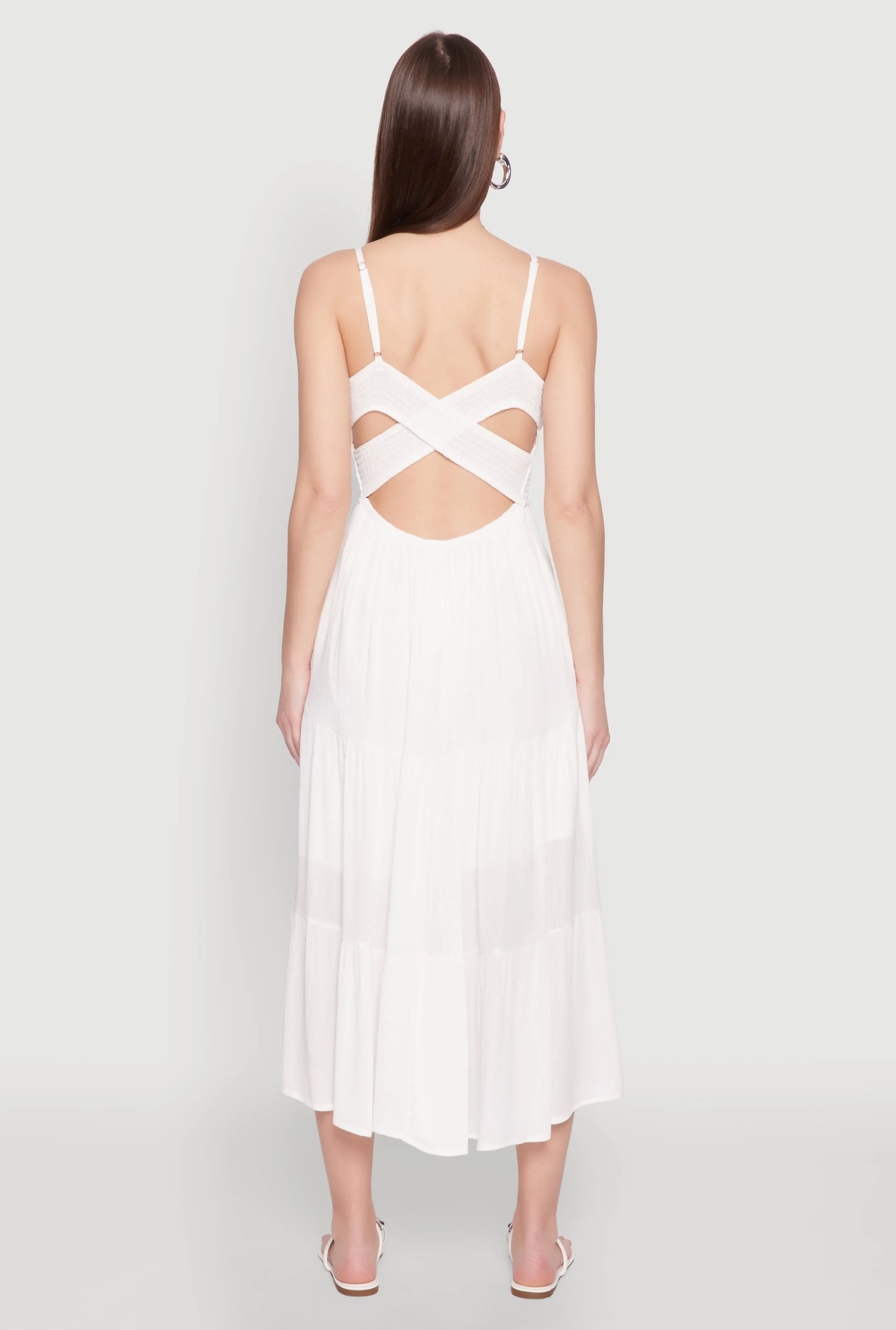 Iris Smocked Empire Waist Tiered Dress sold by Rainbow product image thumbnail 5