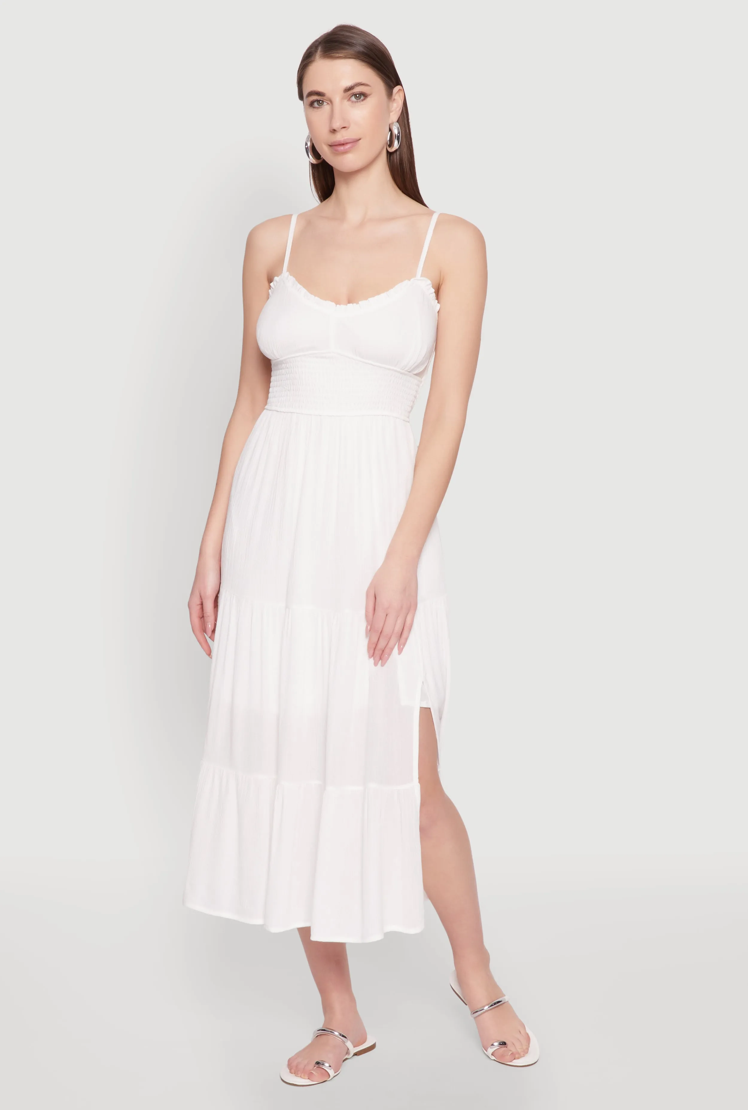 Iris Smocked Empire Waist Tiered Dress sold by Rainbow