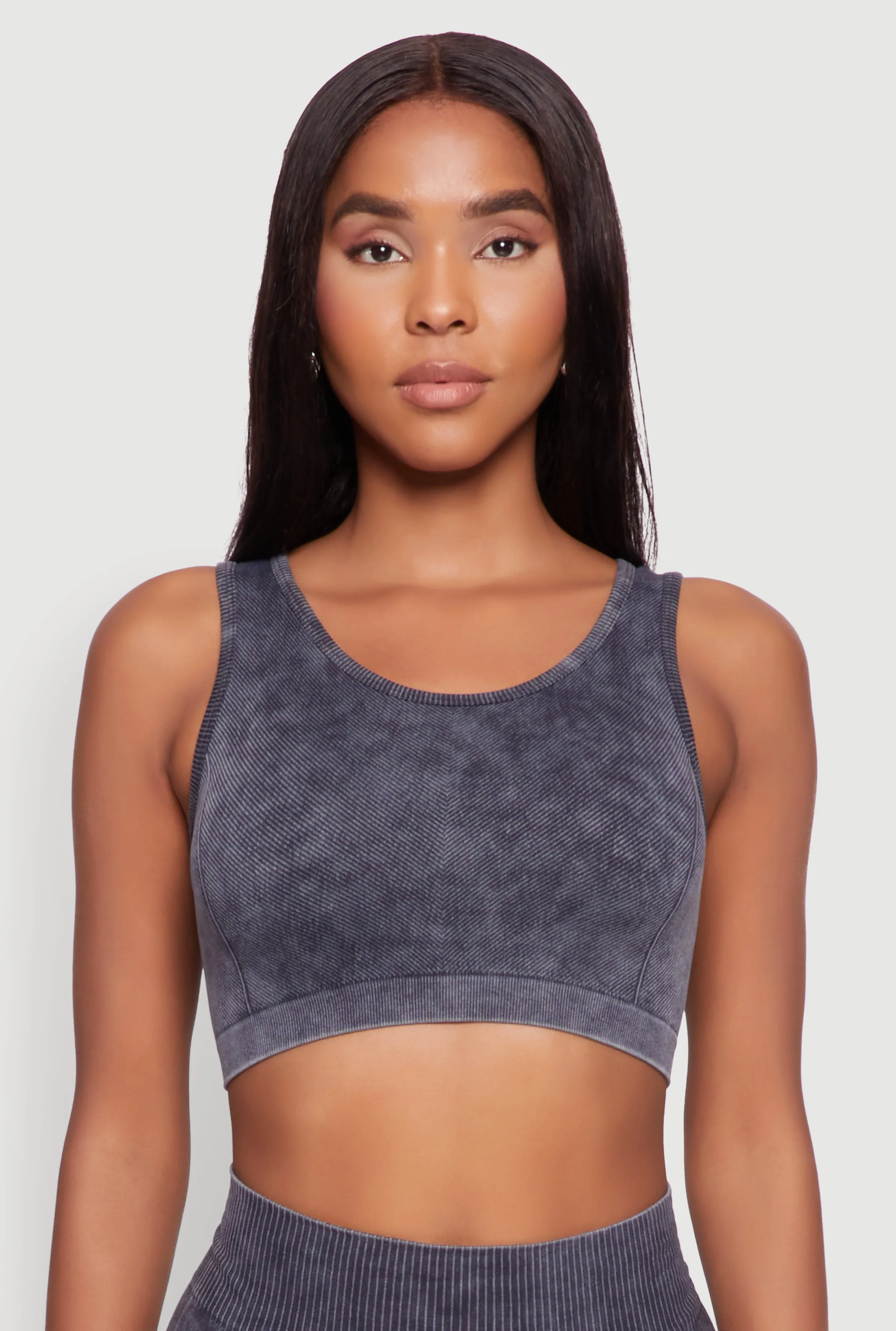 Seamless Mineral Wash Cropped Tank Top sold by Rainbow