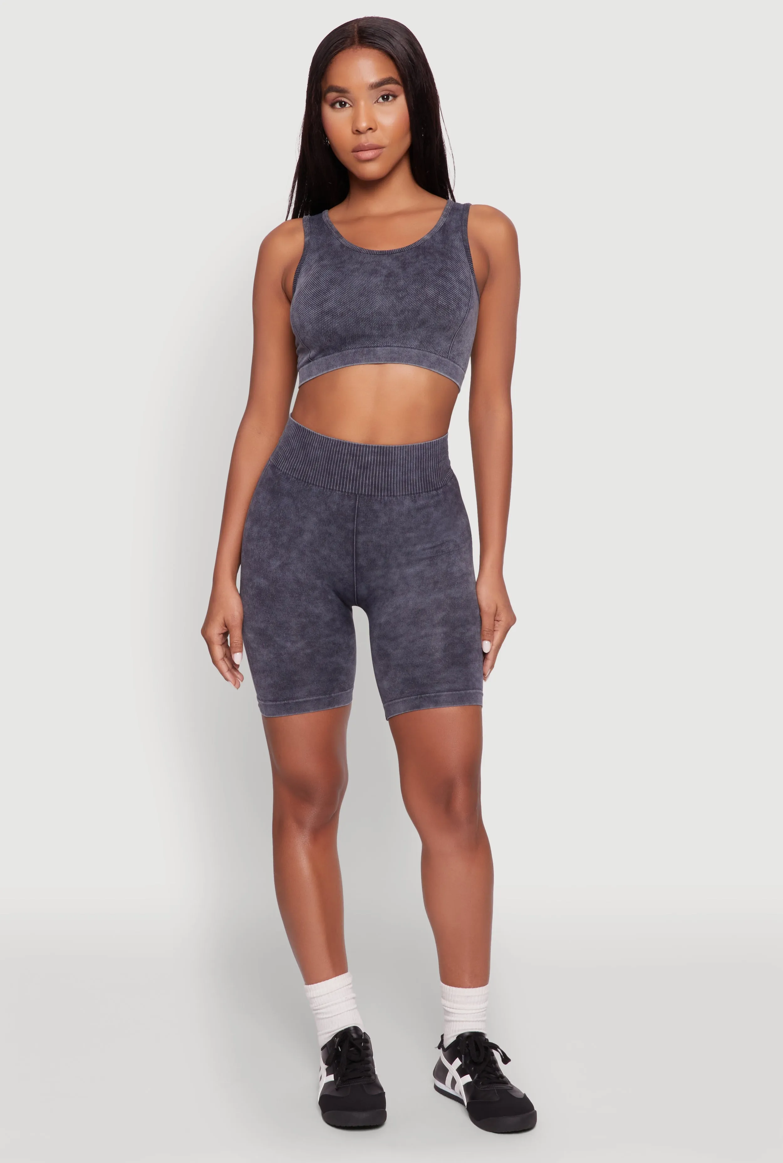 Seamless Mineral Wash Cropped Tank Top sold by Rainbow product image thumbnail 3