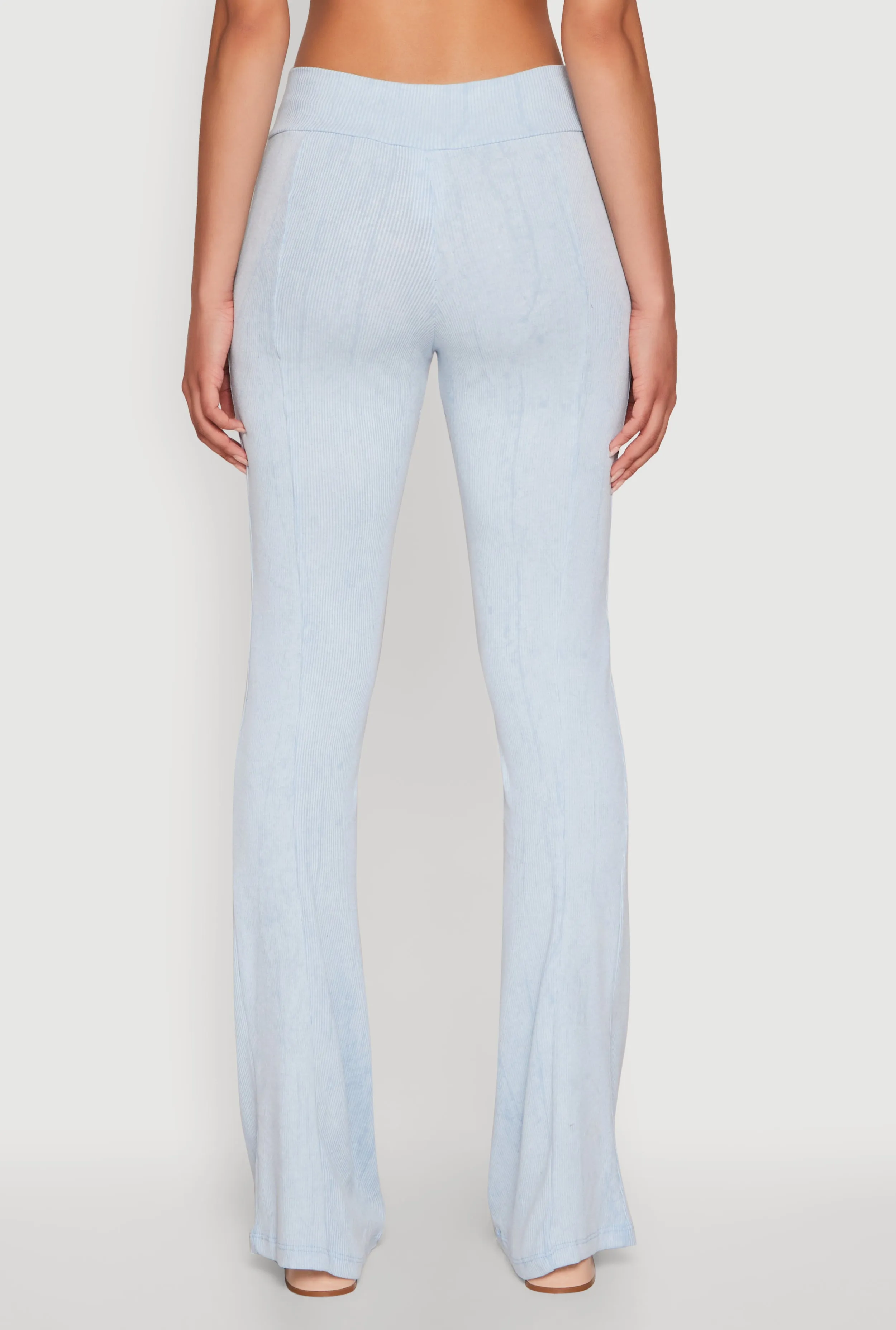 Mineral Wash Pintuck Flared Pants sold by Rainbow product image thumbnail 5