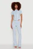 Mineral Wash Pintuck Flared Pants sold by Rainbow
