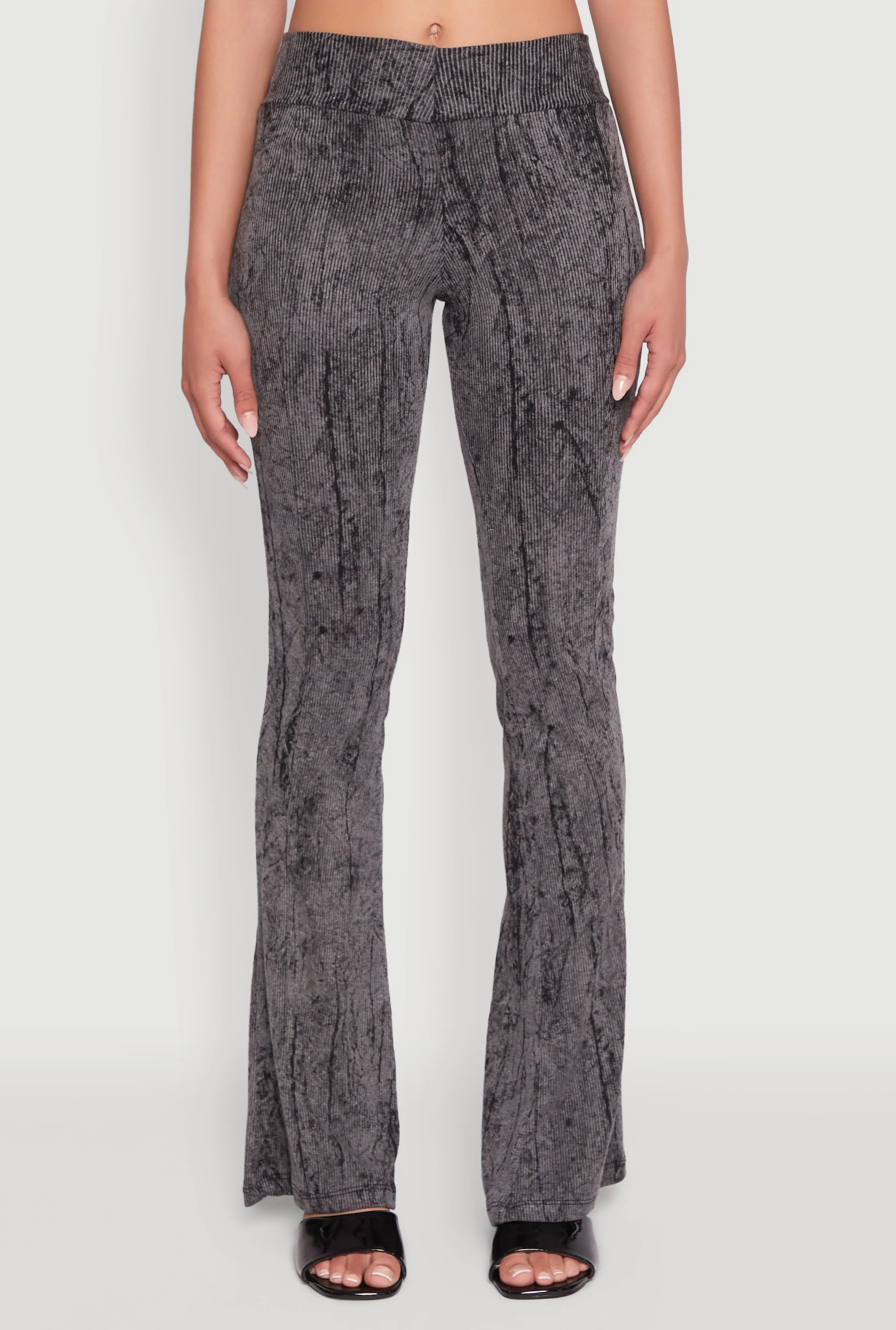 Mineral Wash Pintuck Flared Pants sold by Rainbow product image thumbnail 3