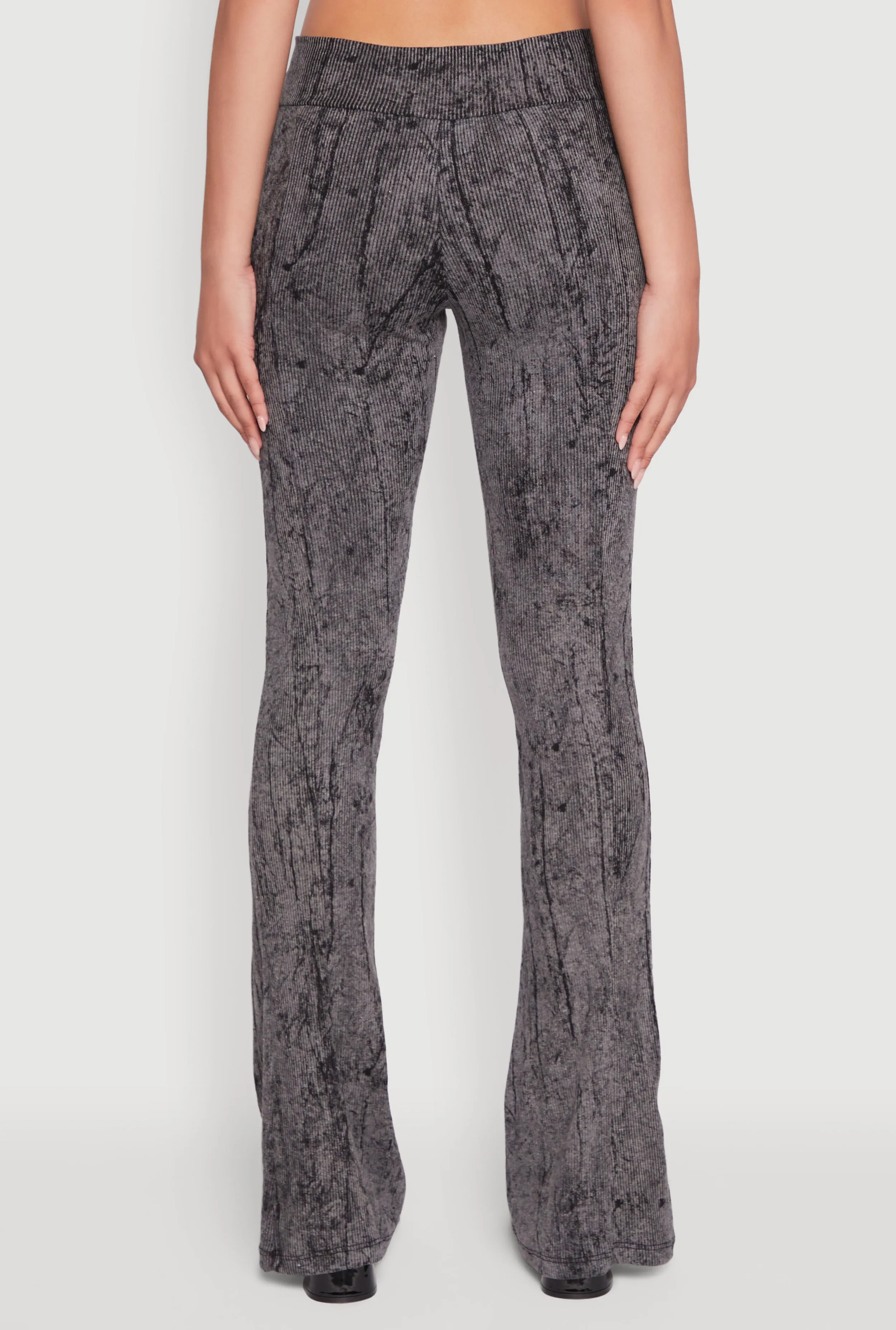 Mineral Wash Pintuck Flared Pants sold by Rainbow product image thumbnail 5