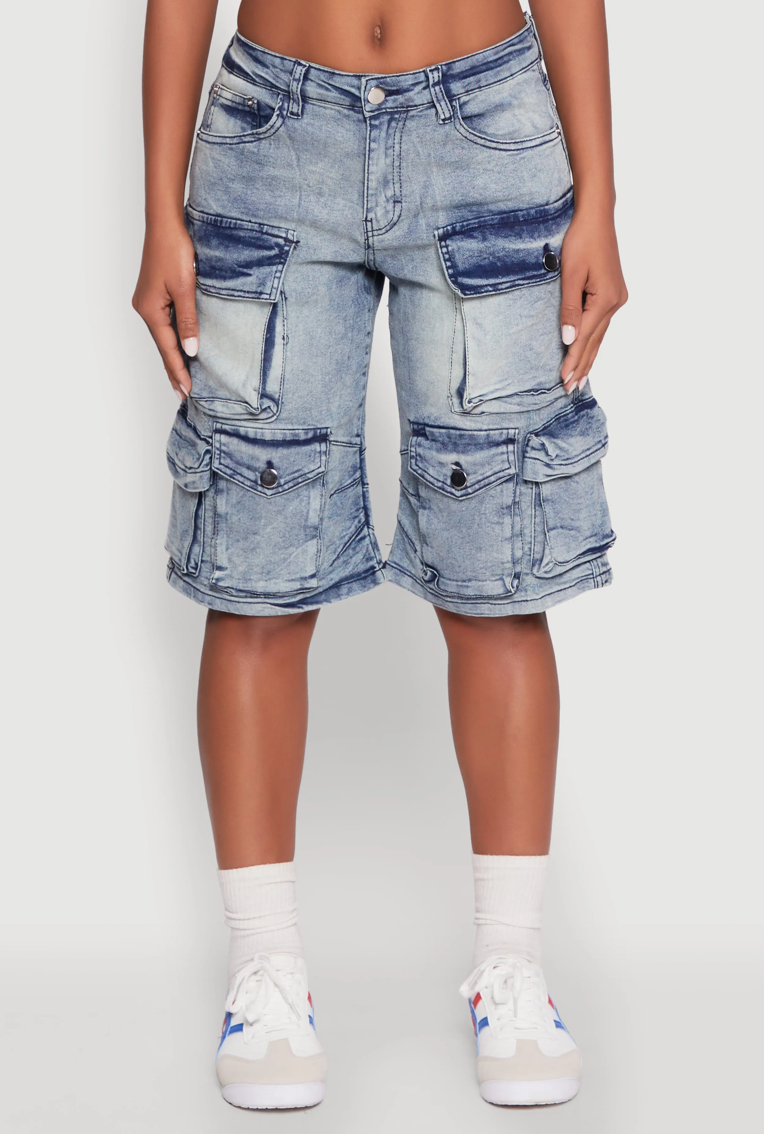 Spoon Jeans Multi Pocket Cargo Denim Shorts sold by Rainbow product image thumbnail 5