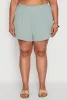 Plus Size Airy Elastic Waist Shorts sold by Rainbow