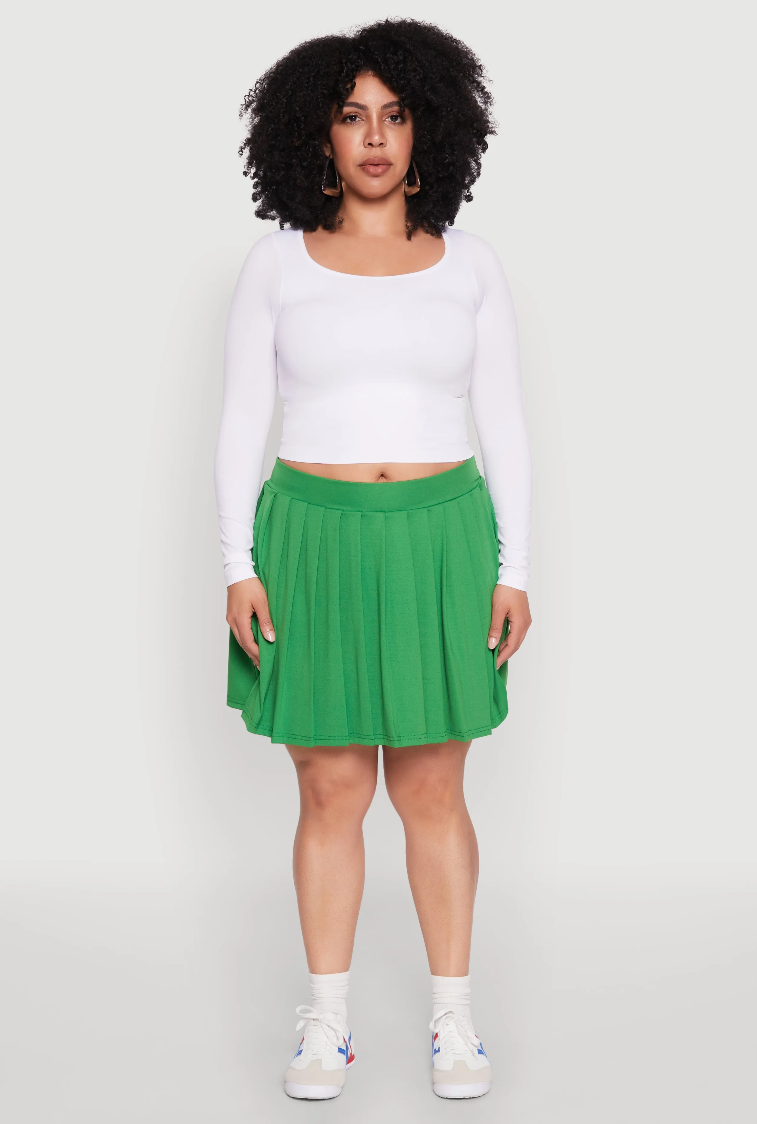 Plus Size Pleated Tennis Skirt sold by Rainbow product image thumbnail 2