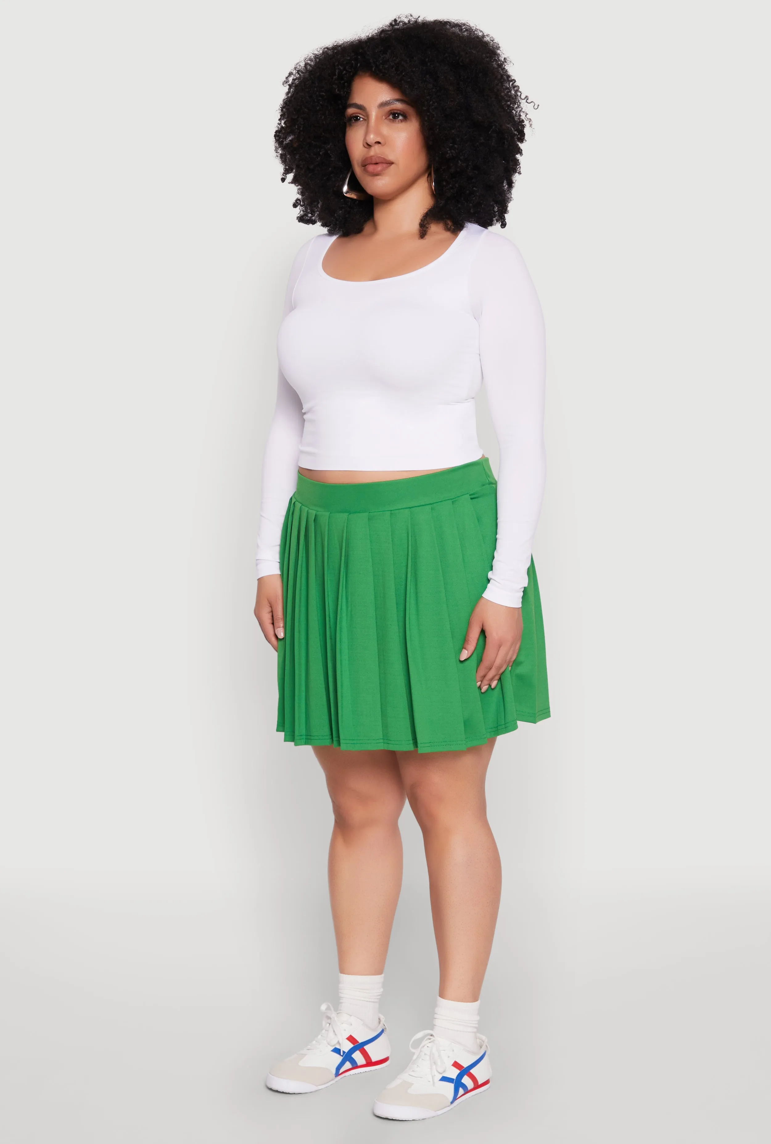Plus Size Pleated Tennis Skirt sold by Rainbow product image thumbnail 3