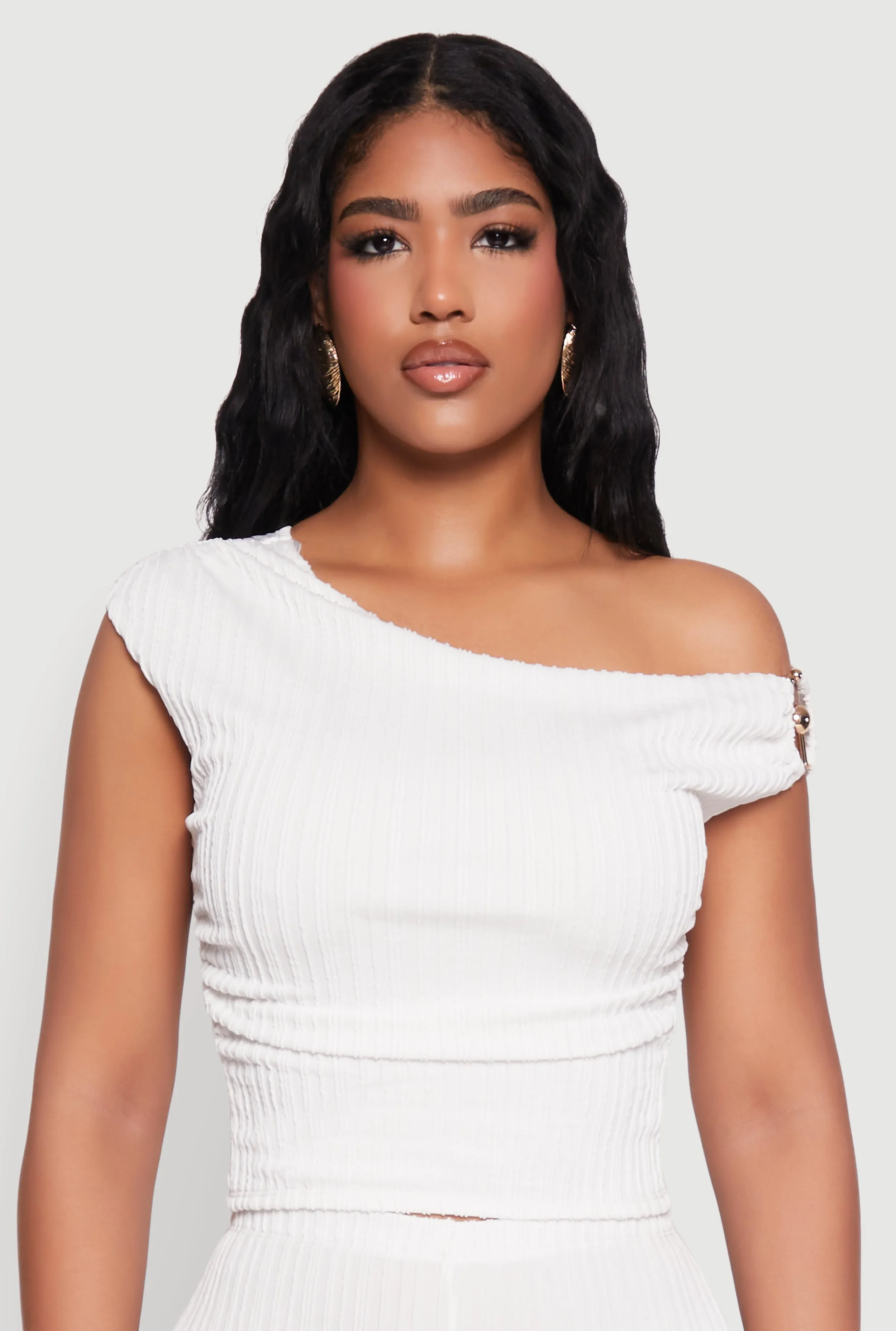 High Waisted Textured Knit Boot Cut Pants sold by Rainbow