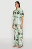Abstract Leaf Print Button Front Shirt sold by Rainbow