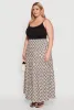 Plus Size Patterned Smocked Waist Maxi Skirt sold by Rainbow