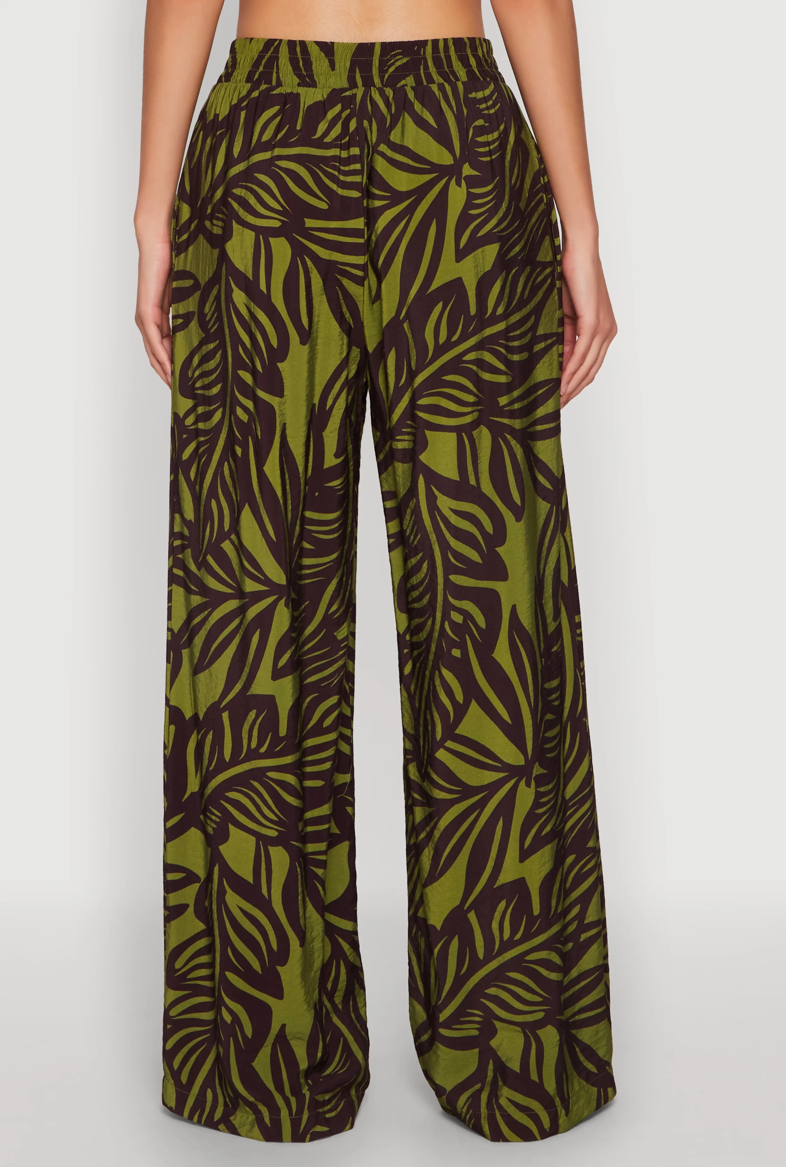 Palm Leaf Print Wide Leg Pants sold by Rainbow product image thumbnail 5