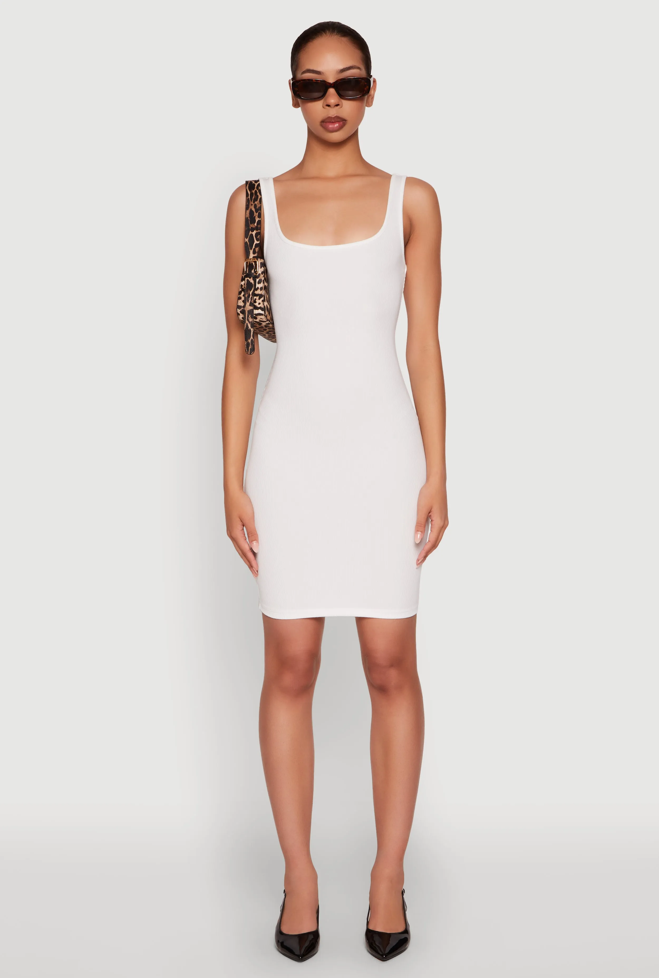 Rib Knit Scoop Neck Tank Dress sold by Rainbow product image thumbnail 2