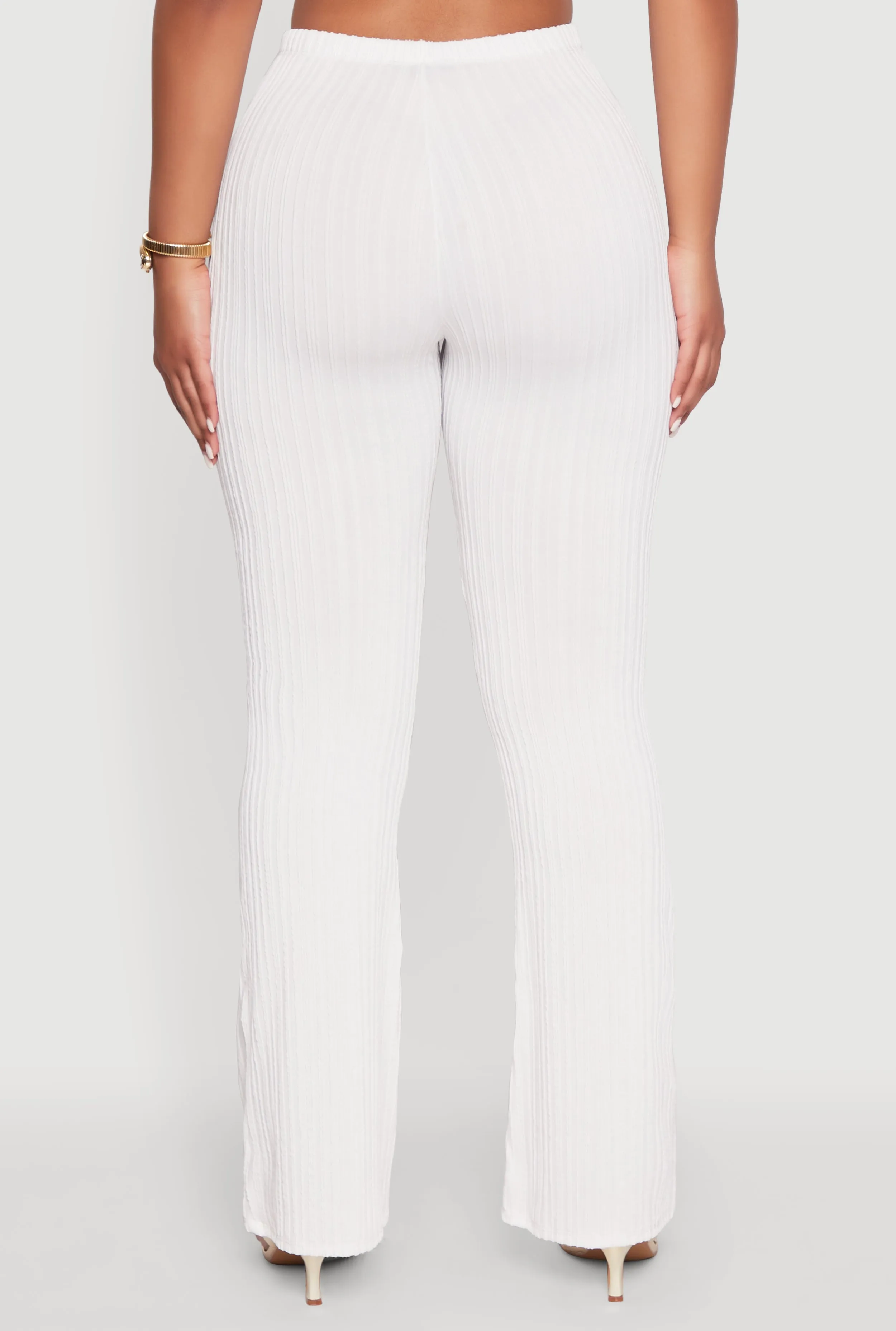 Textured Knit One Shoulder Crop Top sold by Rainbow product image thumbnail 5