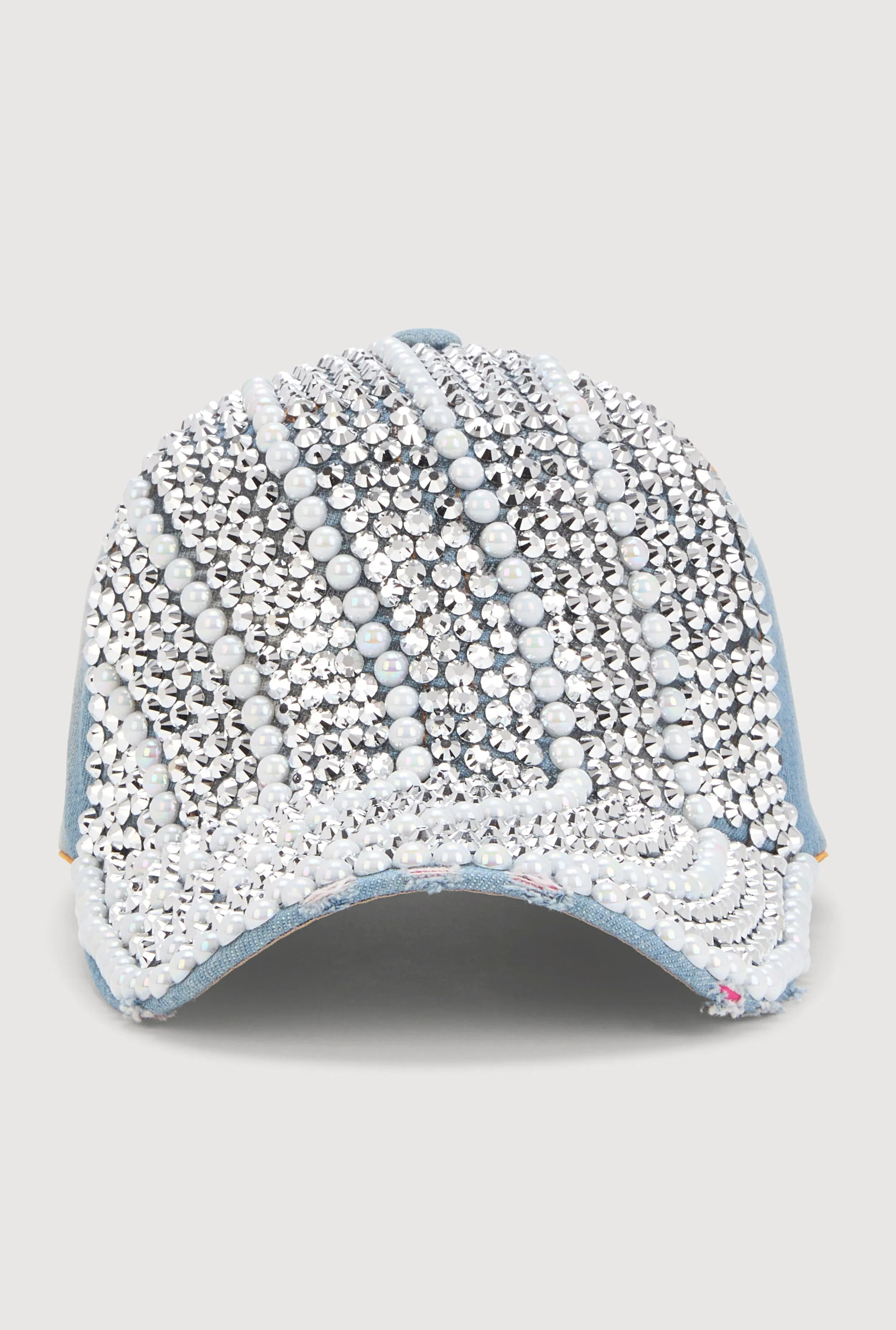 Rhinestone and Pearl Studded Baseball Hat sold by Rainbow product image thumbnail 3