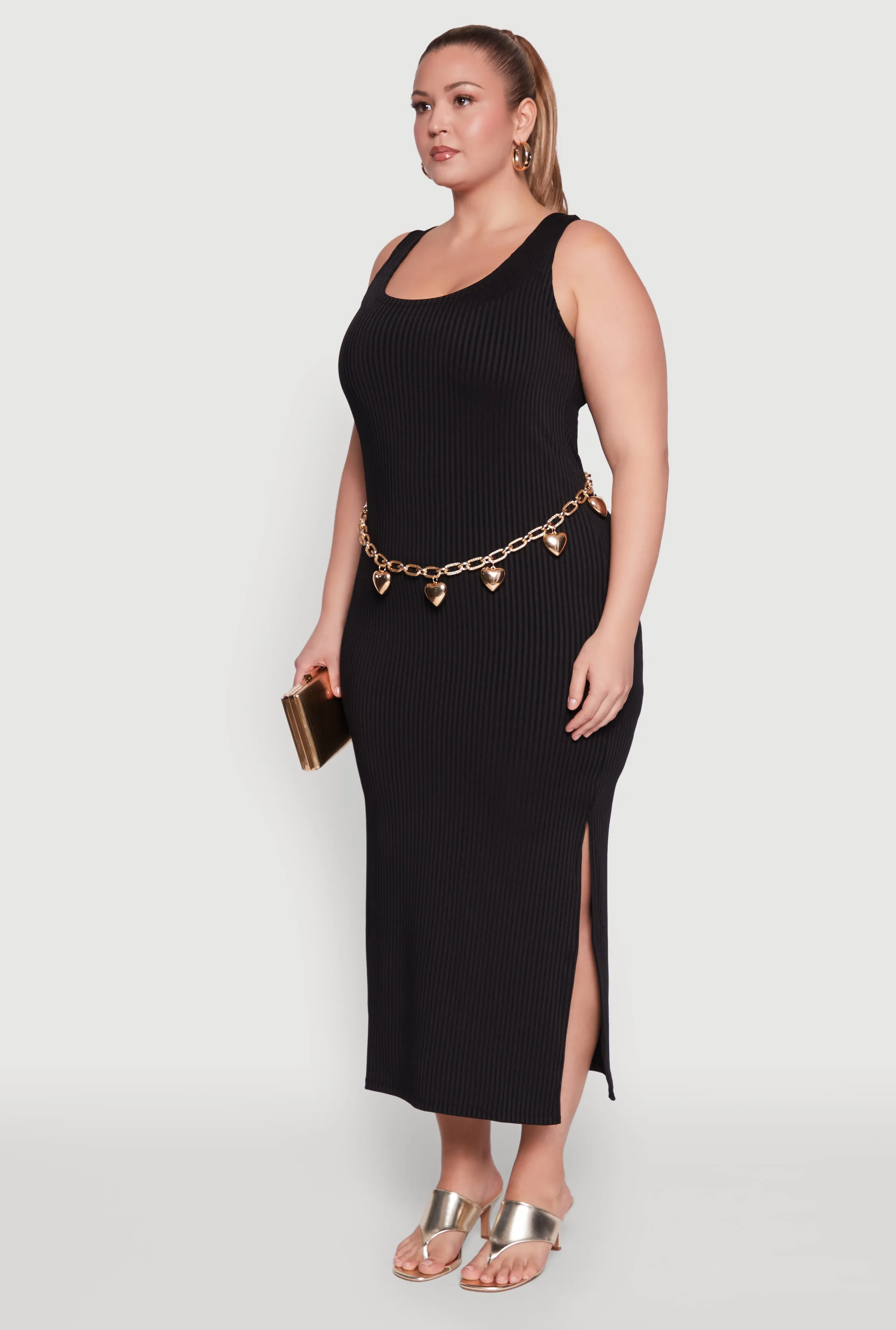 Plus Size Ribbed Knit Maxi Tank Dress sold by Rainbow product image thumbnail 3