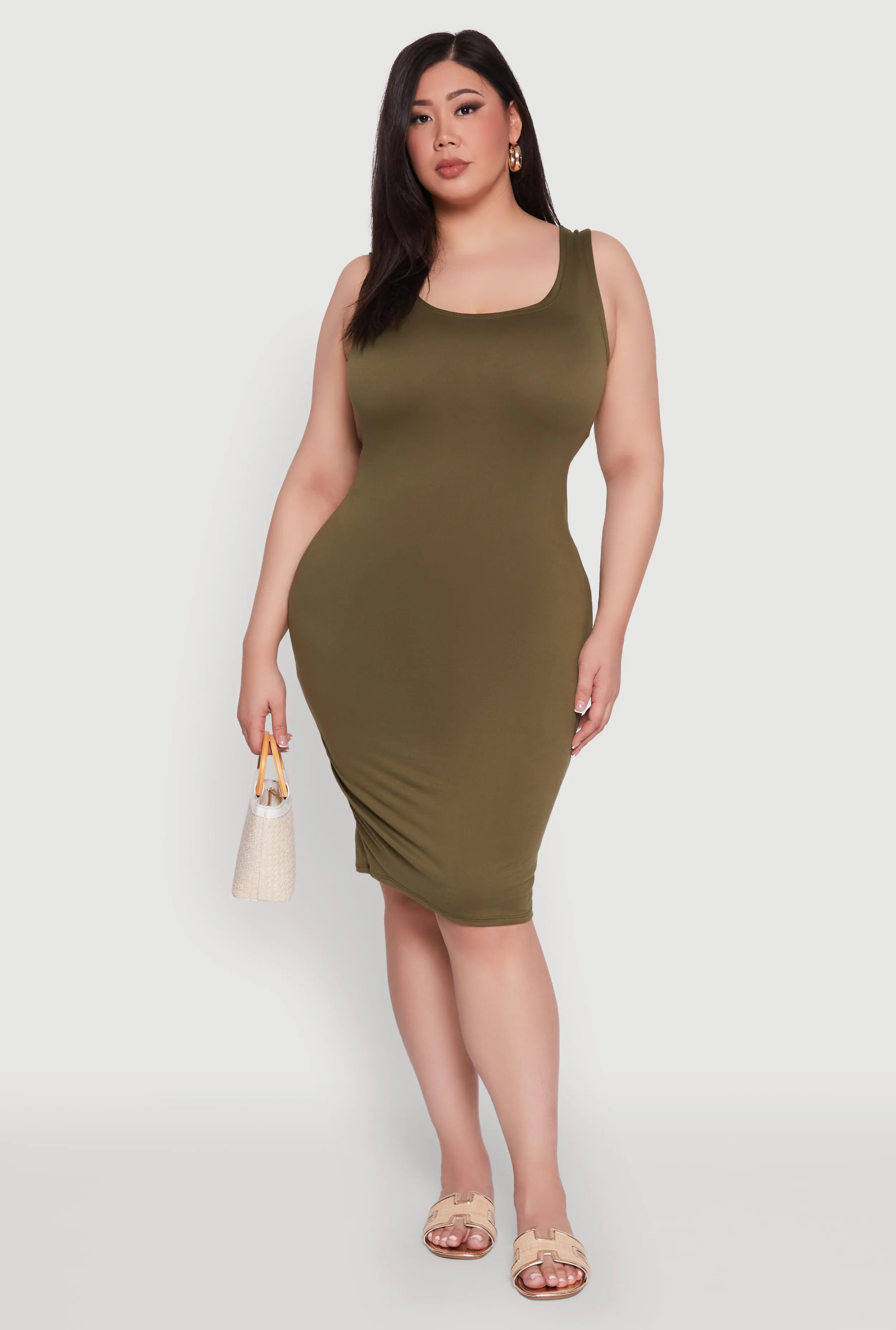 Plus Size Scoop Neck Tank Dress sold by Rainbow