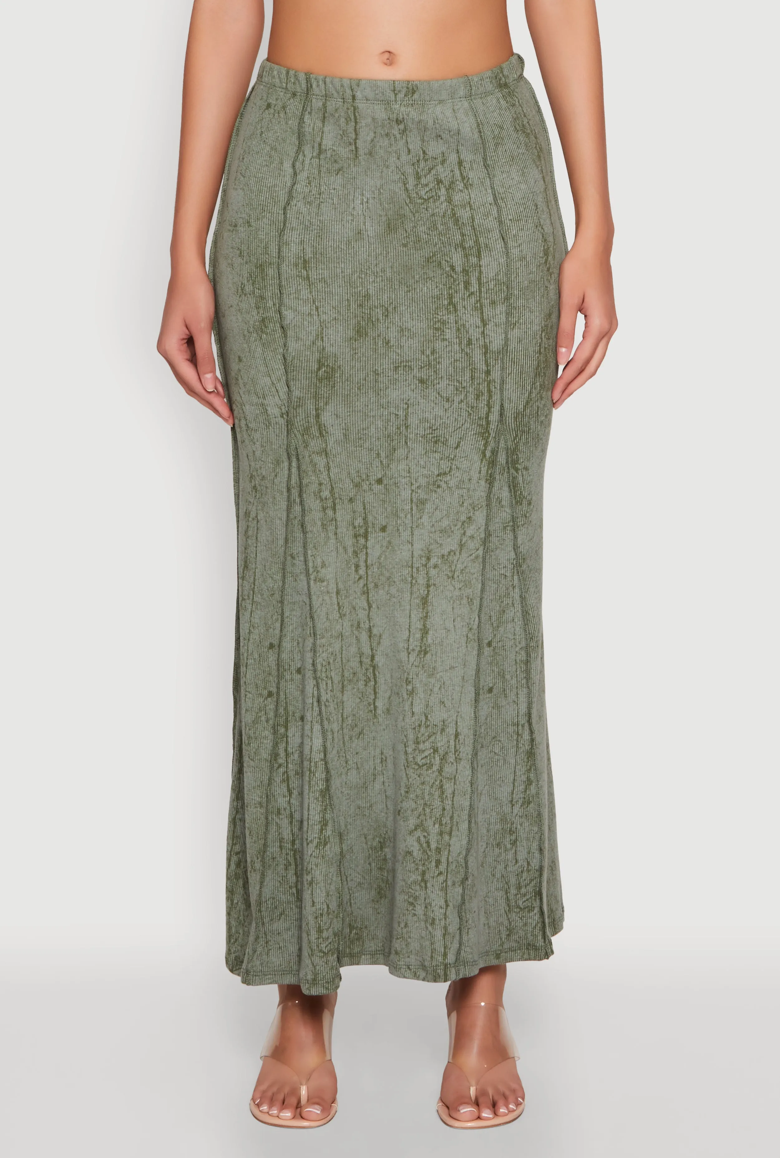 Mineral Wash Pintuck Maxi Skirt sold by Rainbow product image thumbnail 3