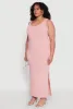Plus Size Ribbed Knit Maxi Tank Dress sold by Rainbow