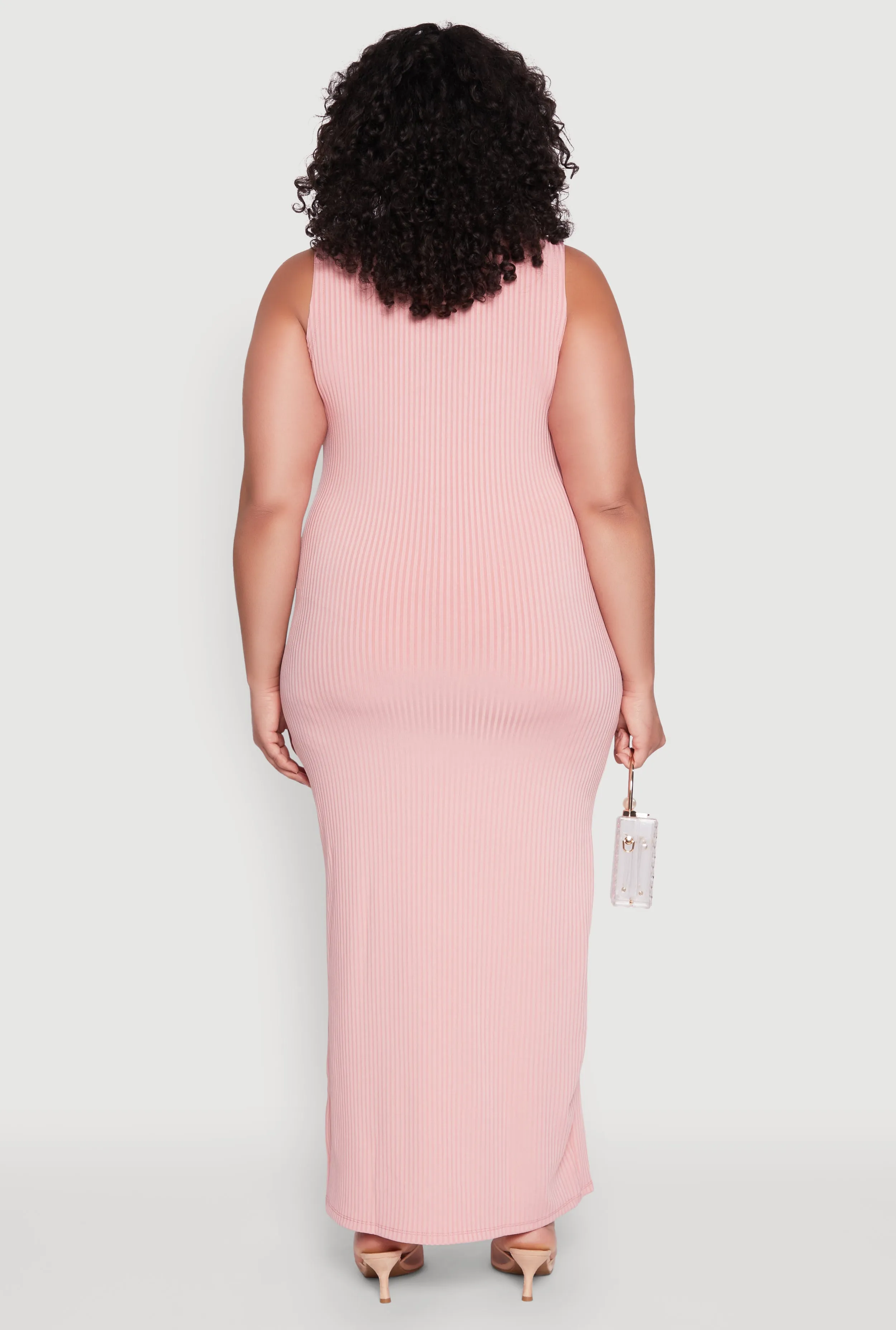 Plus Size Ribbed Knit Maxi Tank Dress sold by Rainbow product image thumbnail 5