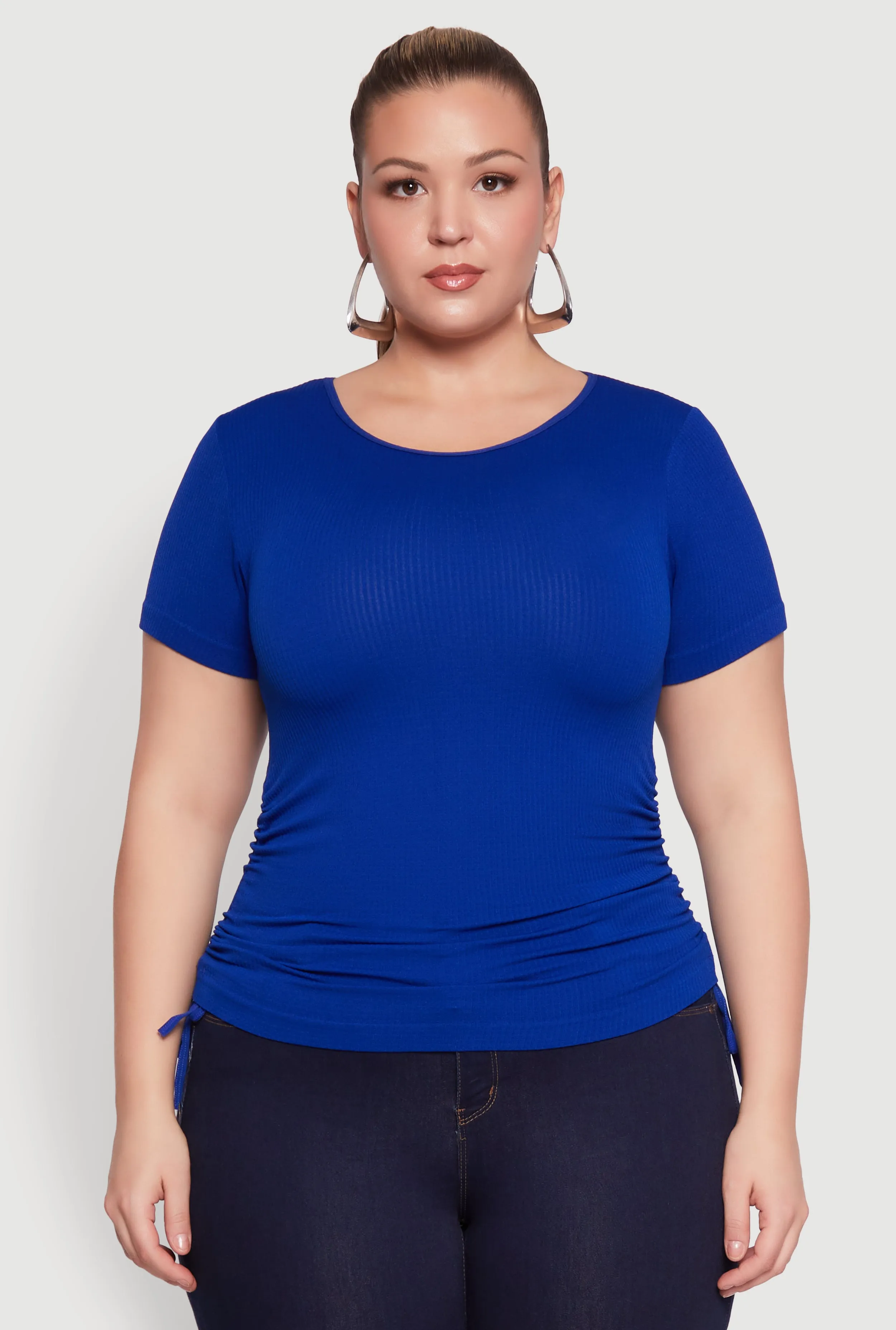Plus Size Seamless Drawstring Side Tee sold by Rainbow product image thumbnail 2