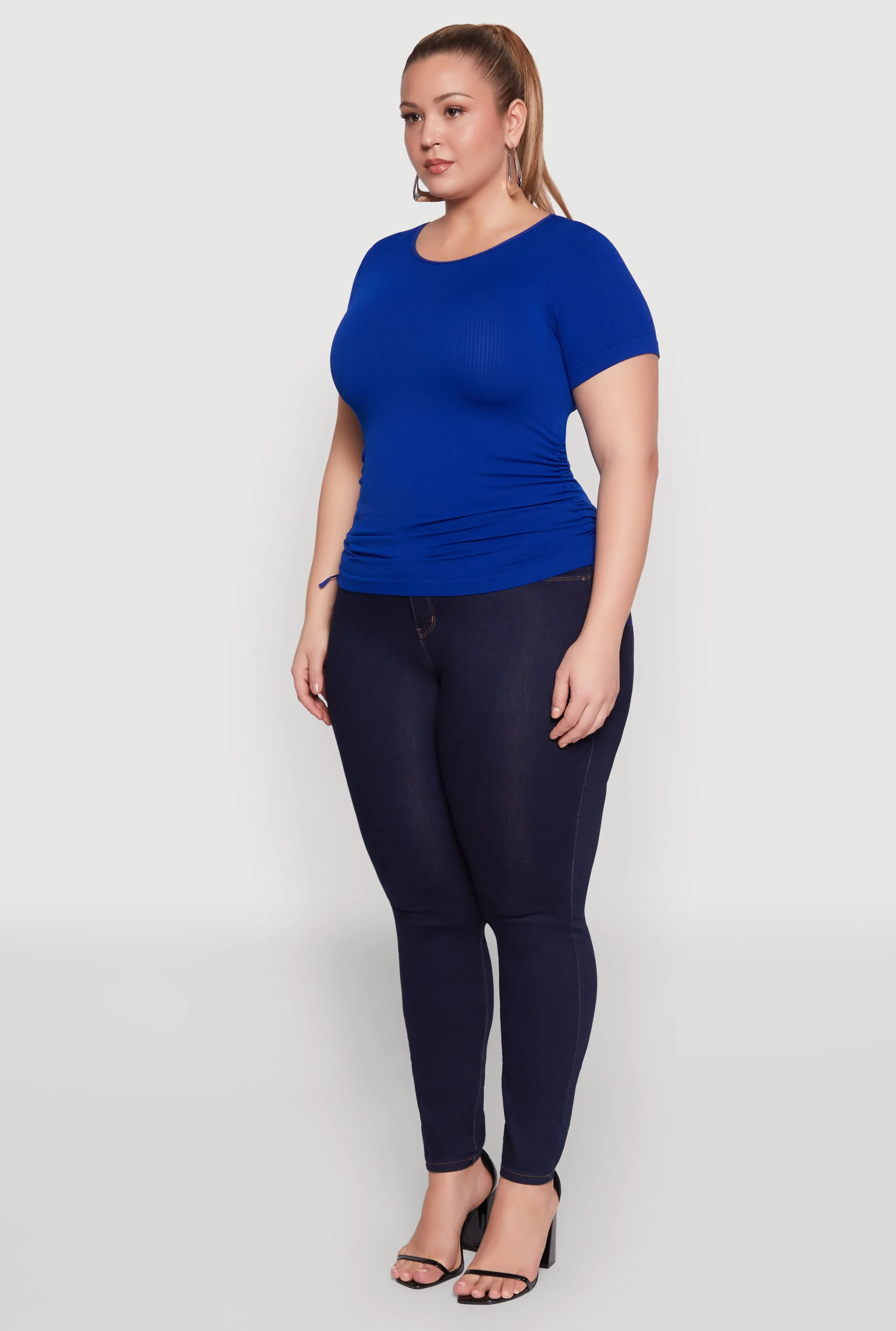 Plus Size Seamless Drawstring Side Tee sold by Rainbow product image thumbnail 5