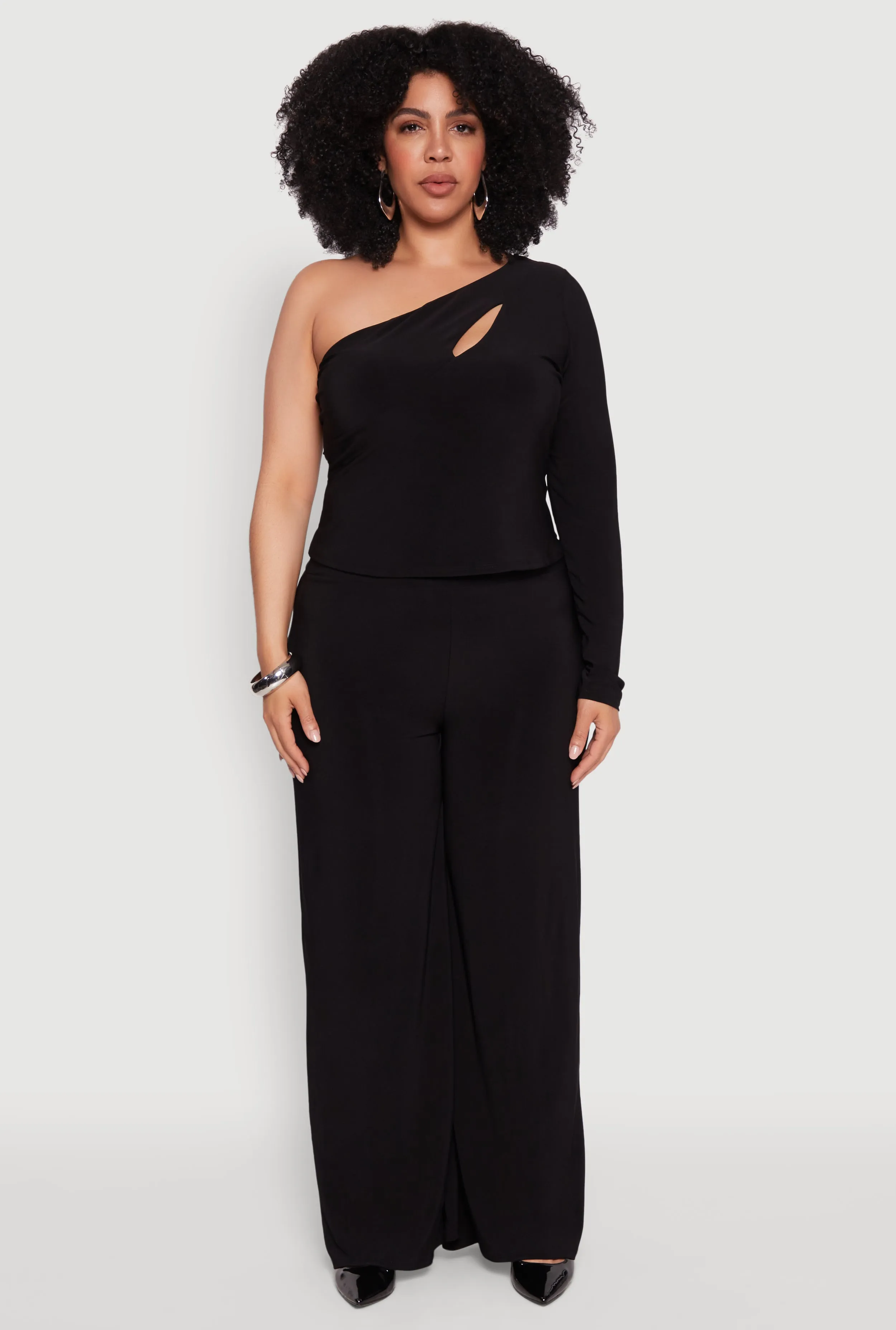 Plus Size One Shoulder Keyhole Top sold by Rainbow product image thumbnail 2