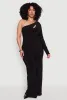 Plus Size One Shoulder Keyhole Top sold by Rainbow