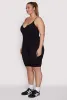 Plus Size Ribbed Knit Notch Neck Cami Romper sold by Rainbow