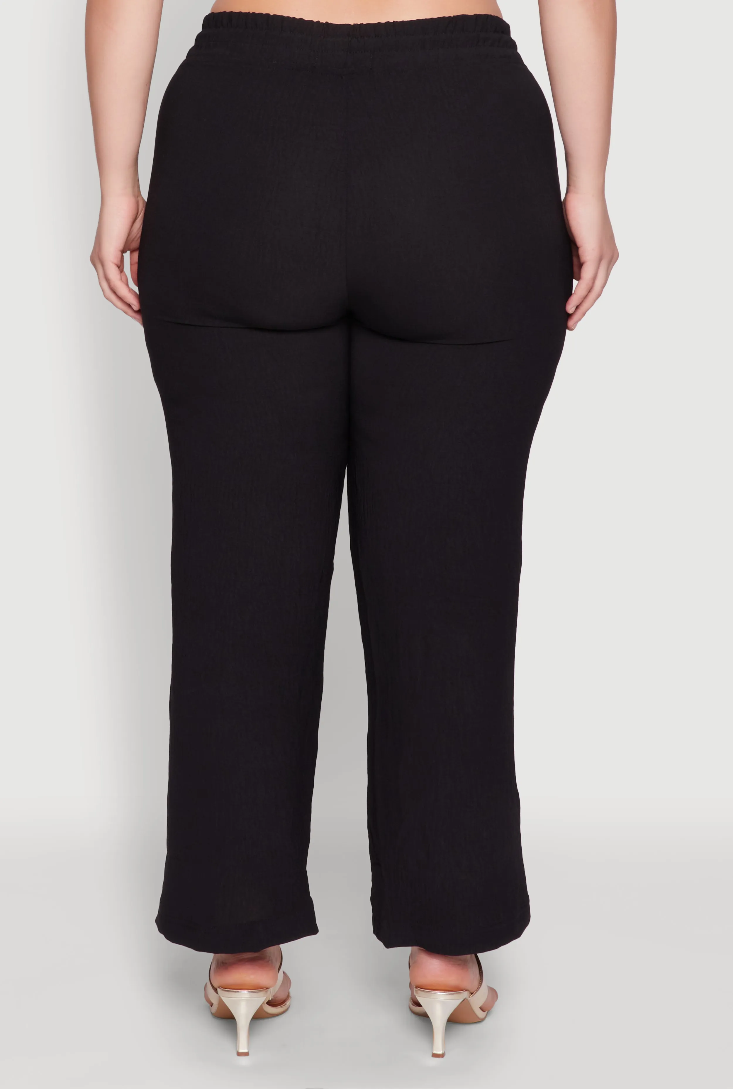 Plus Size Airy High Waisted Palazzo Pants sold by Rainbow product image thumbnail 5