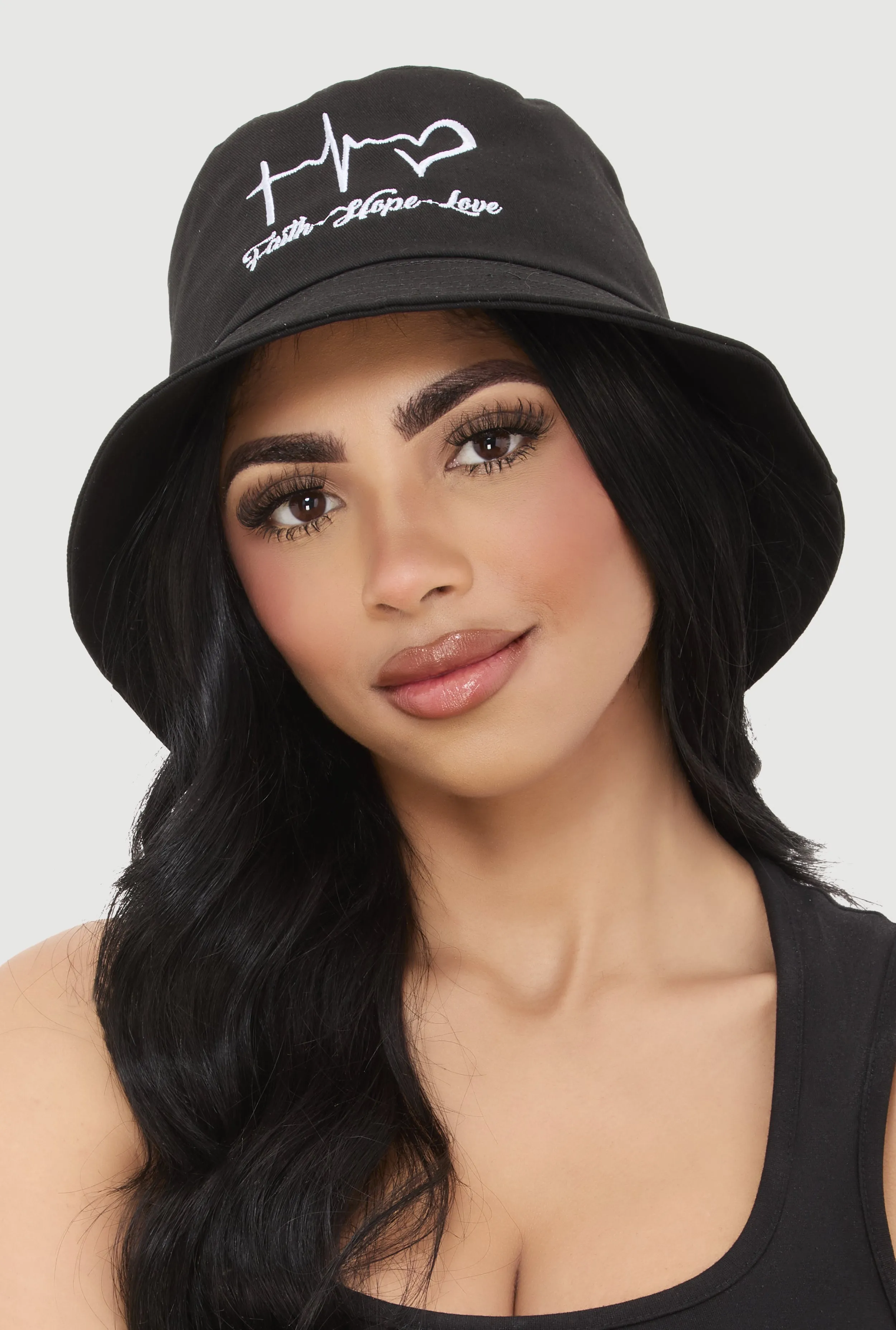 Faith Hope Love Embroidered Bucket Hat sold by Rainbow product image thumbnail 2