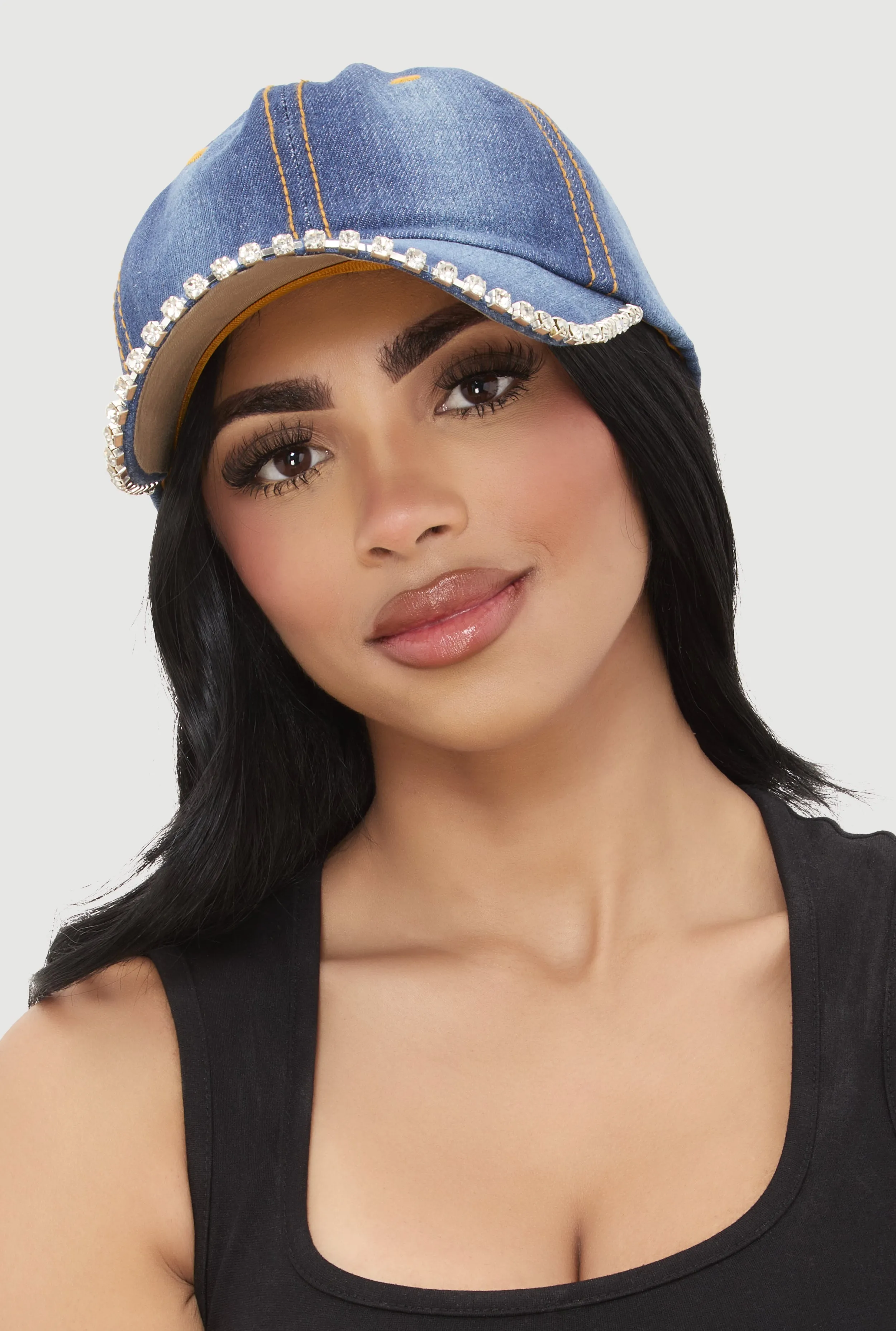 Rhinestone Trim Baseball Hat sold by Rainbow product image thumbnail 2