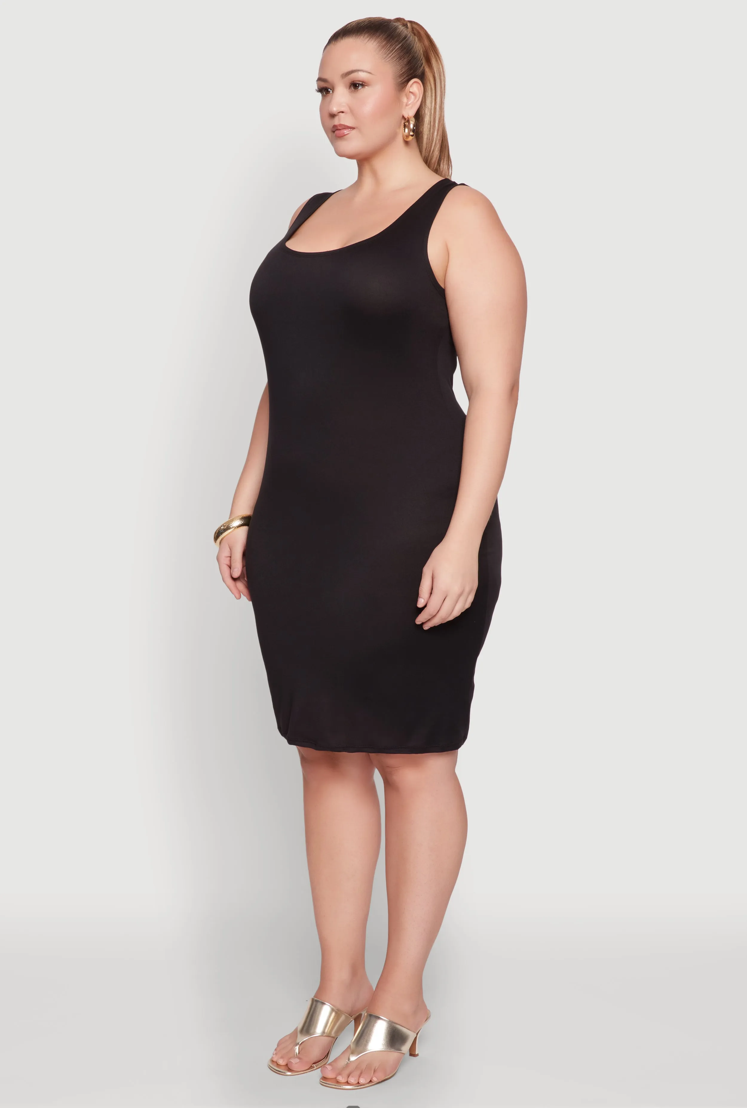 Plus Size Scoop Neck Tank Dress sold by Rainbow product image thumbnail 3