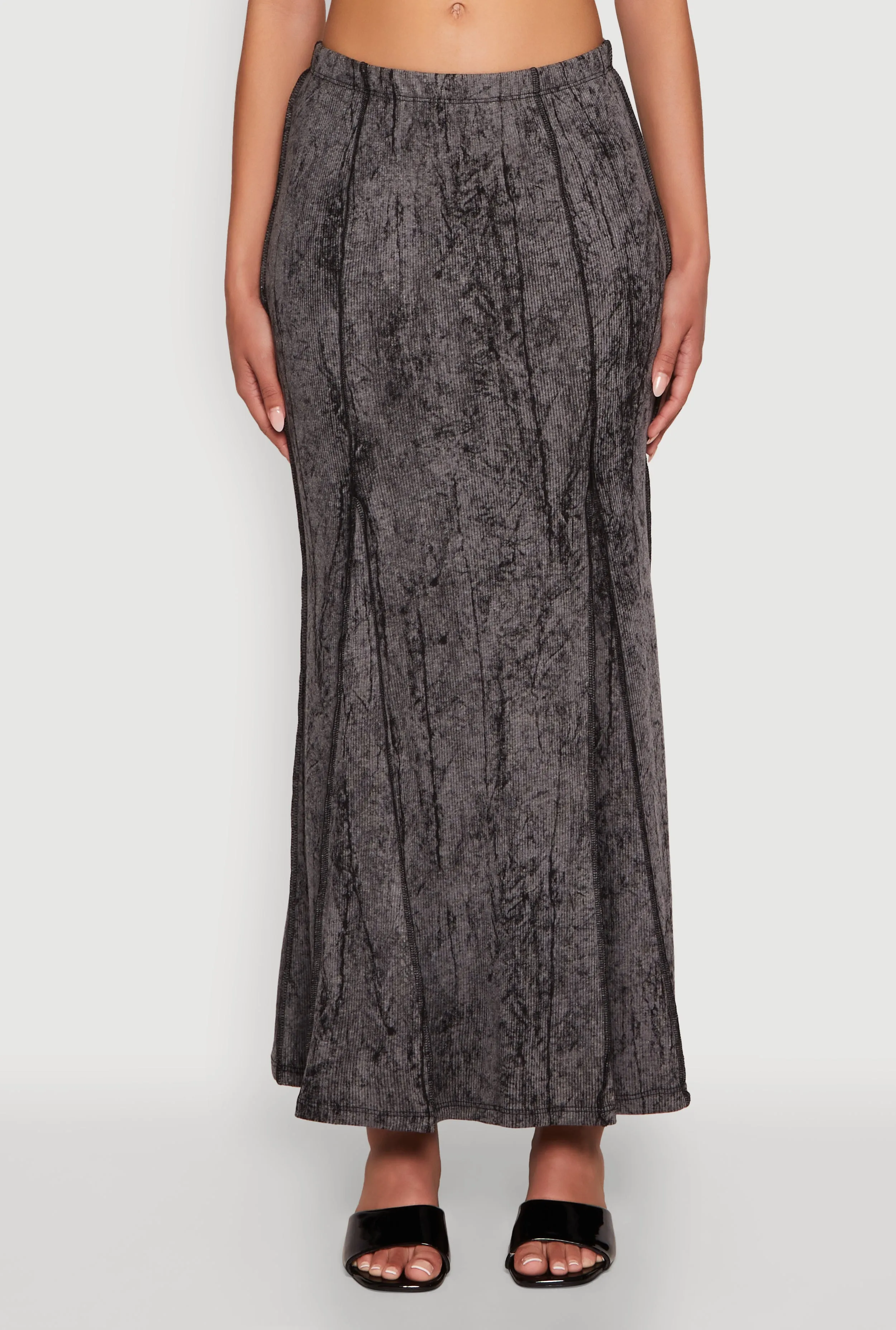 Mineral Wash Pintuck Maxi Skirt sold by Rainbow product image thumbnail 3